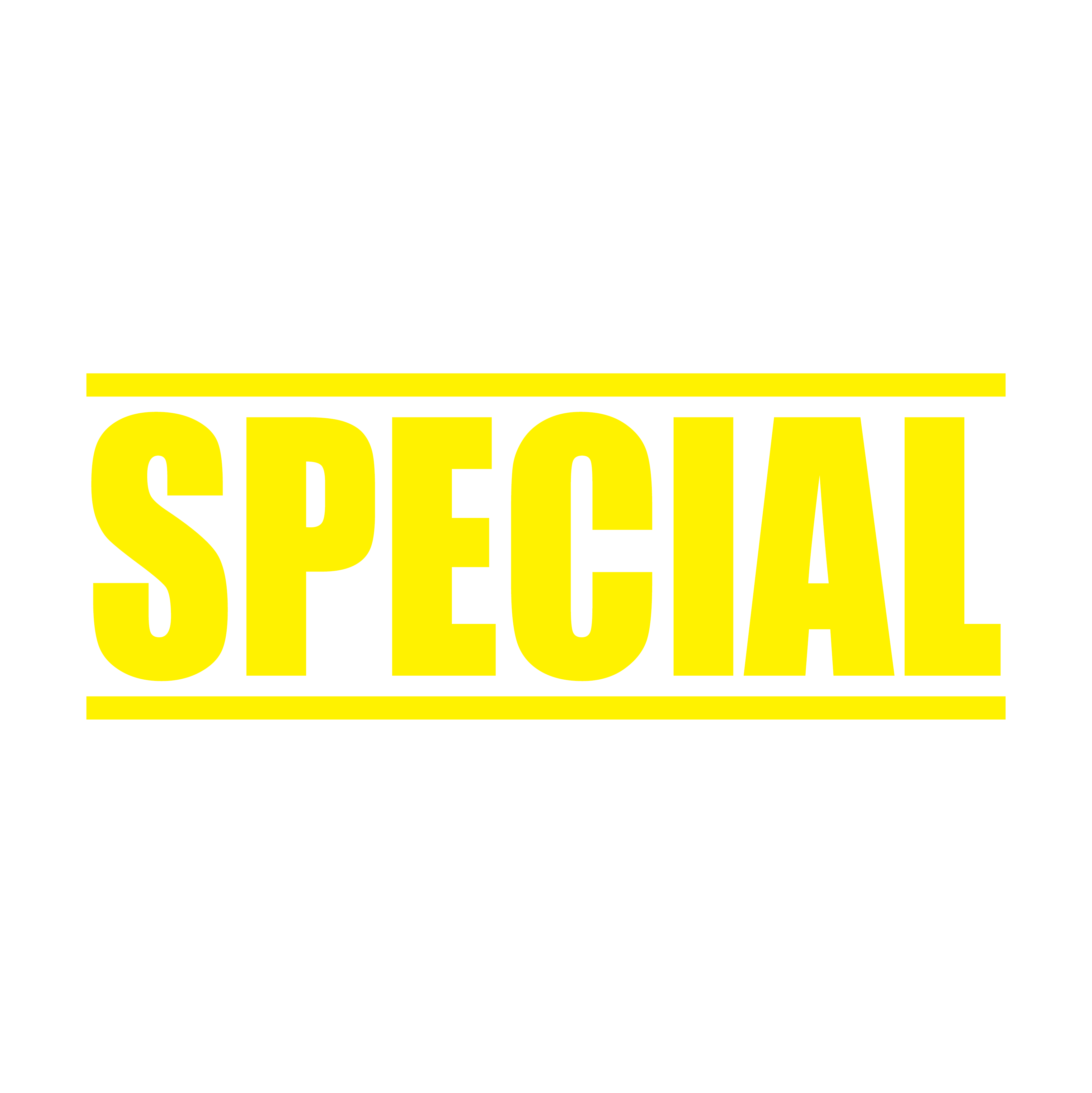 bright yellow SPECIAL promotional stamp
