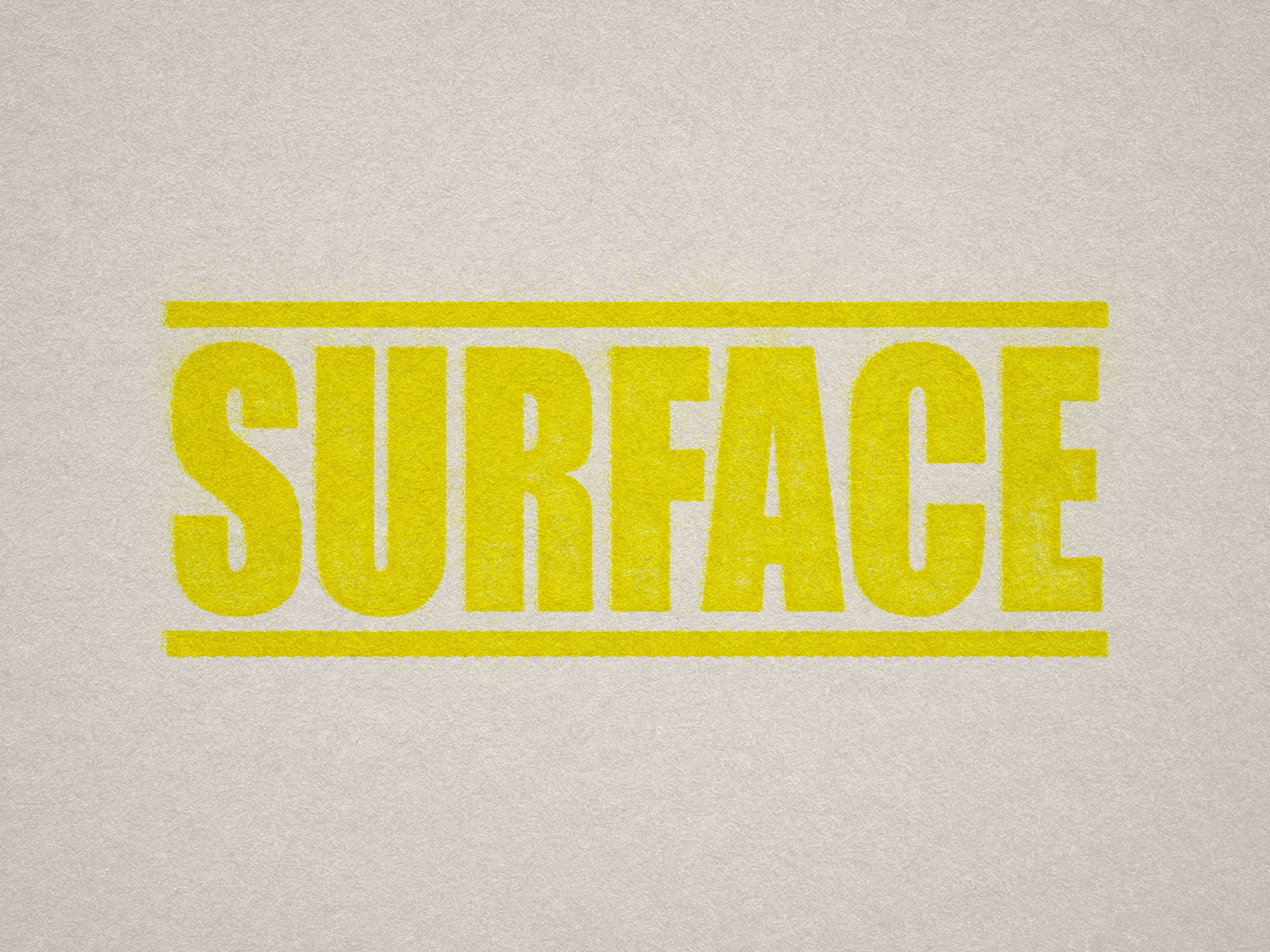 Surface office stamp yellow ink