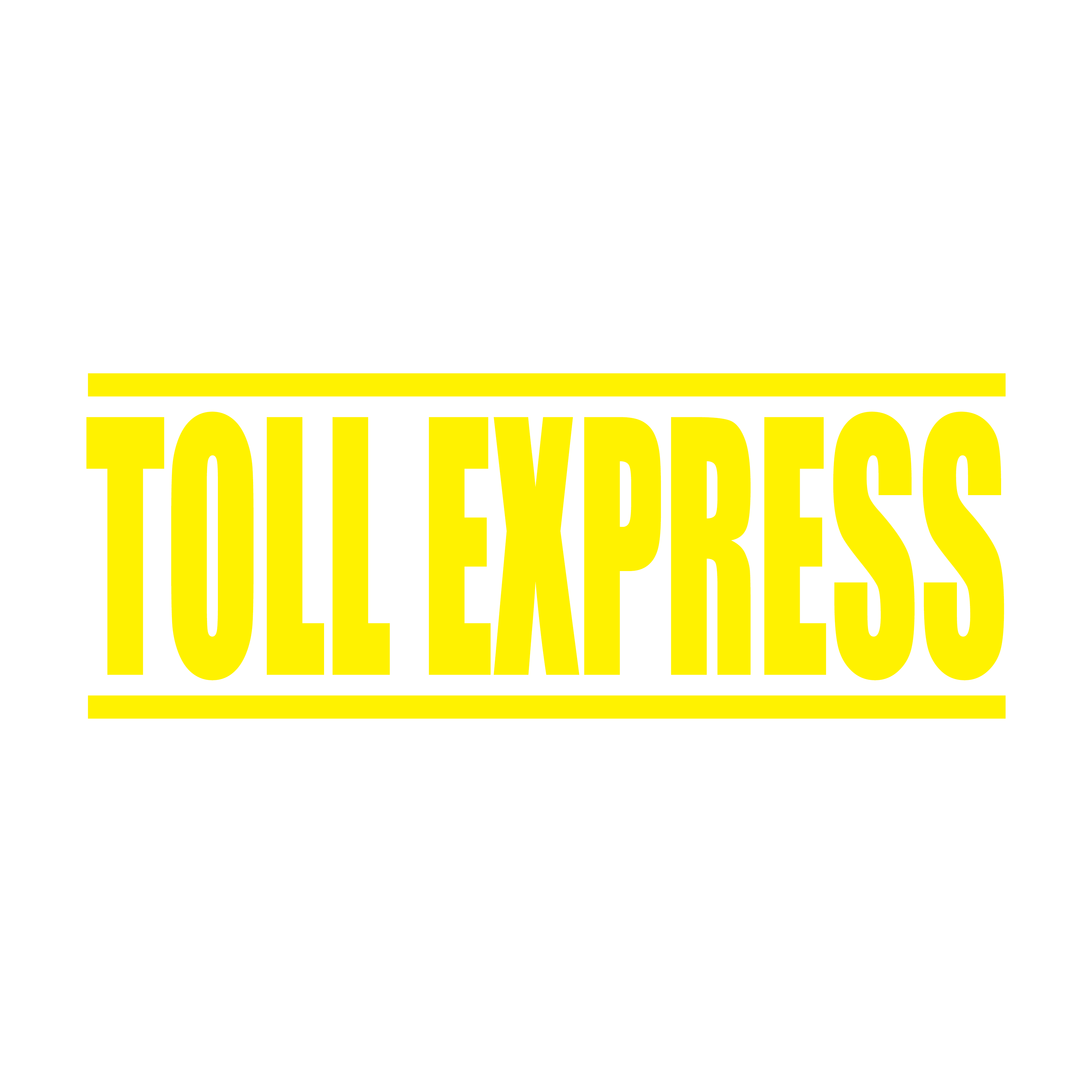 yellow Toll Express rubber stamp