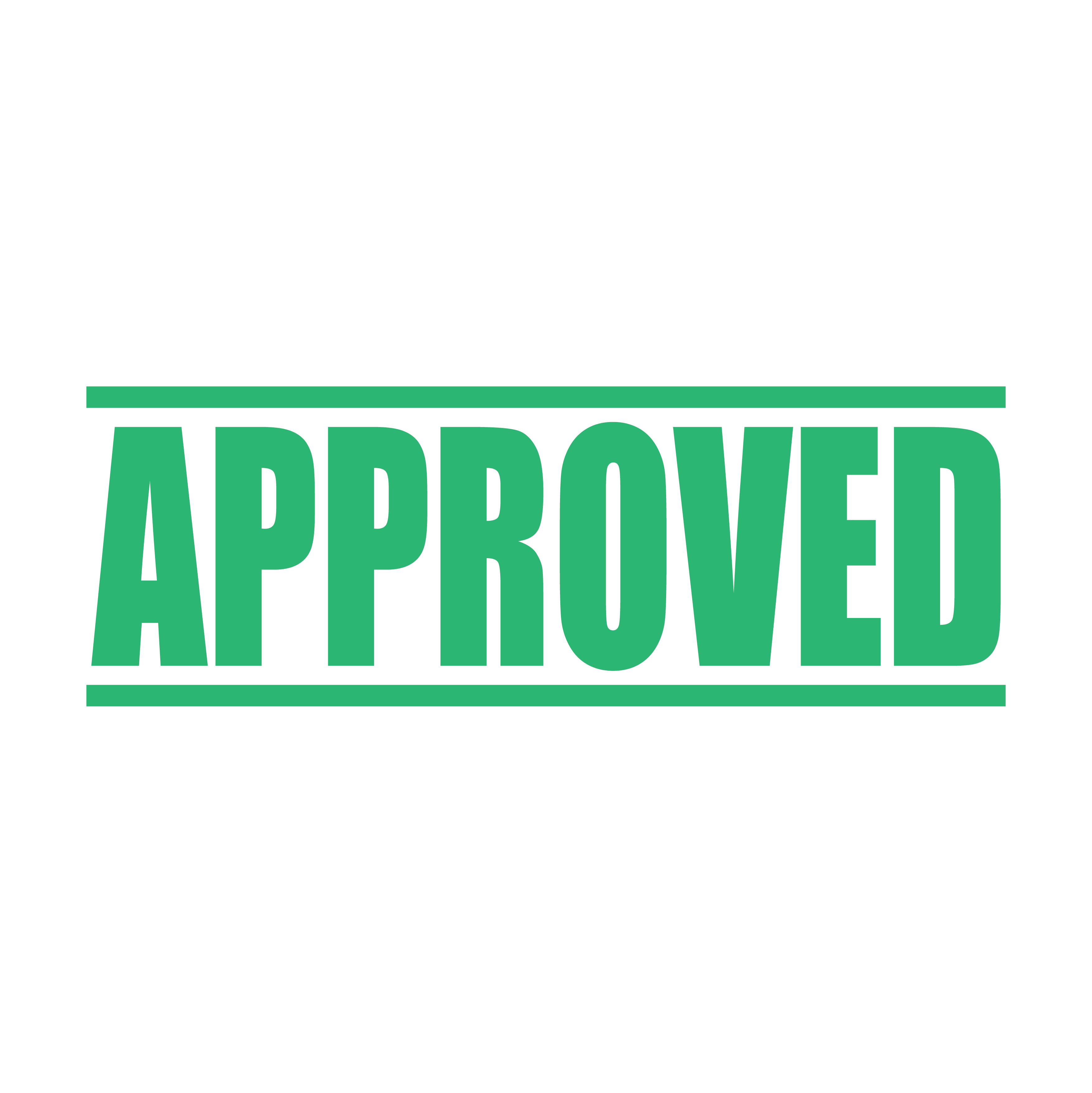 "A mint self inking rubber stamp with the word 'APPROVED' printed in bold capital letters in mint ink. stampers hand stamp office business inventory documents mint ink
"