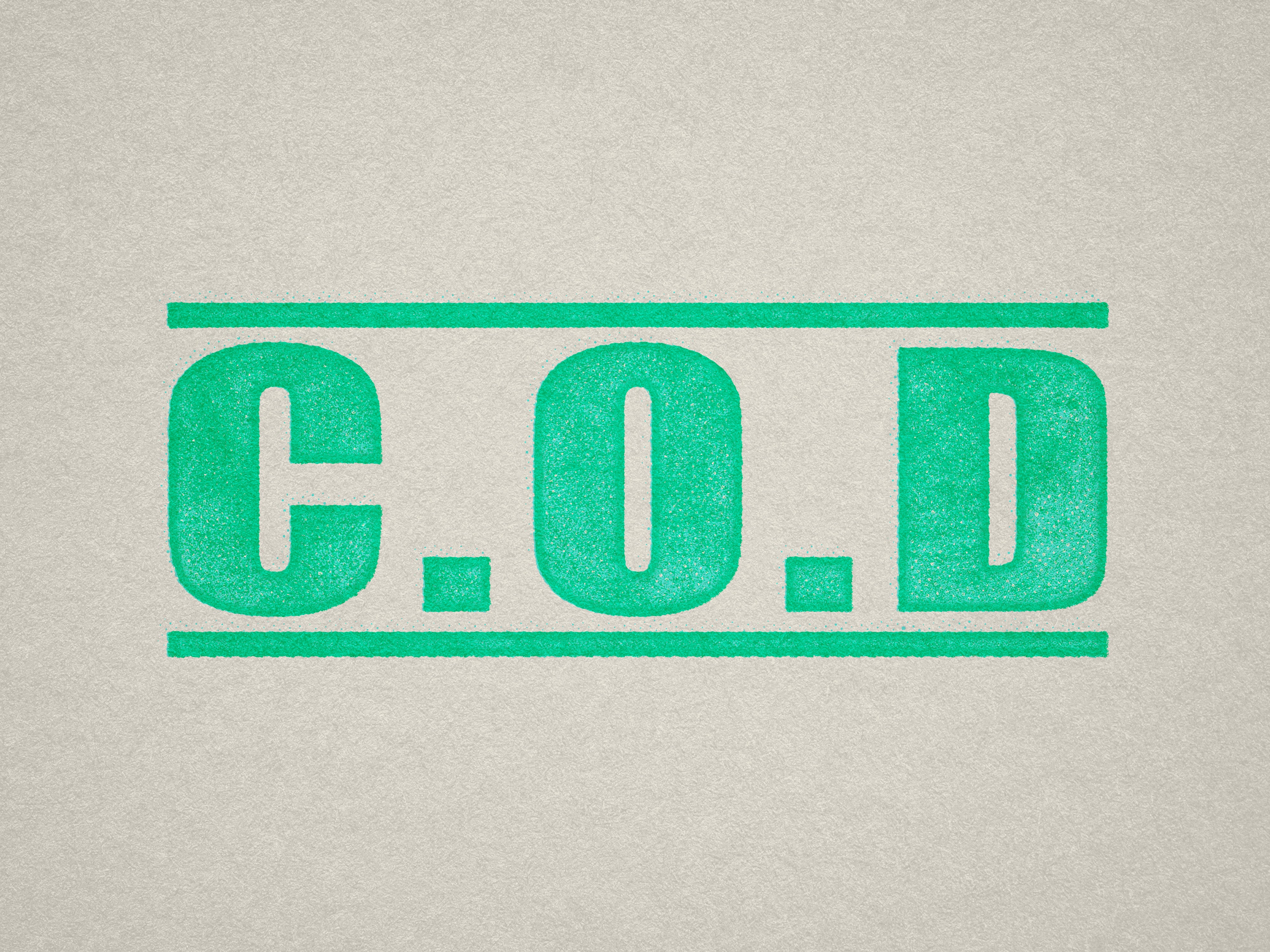 mock up design of COD rubber stamp mint ink in paper background stampers hand stamp office business inventory documents