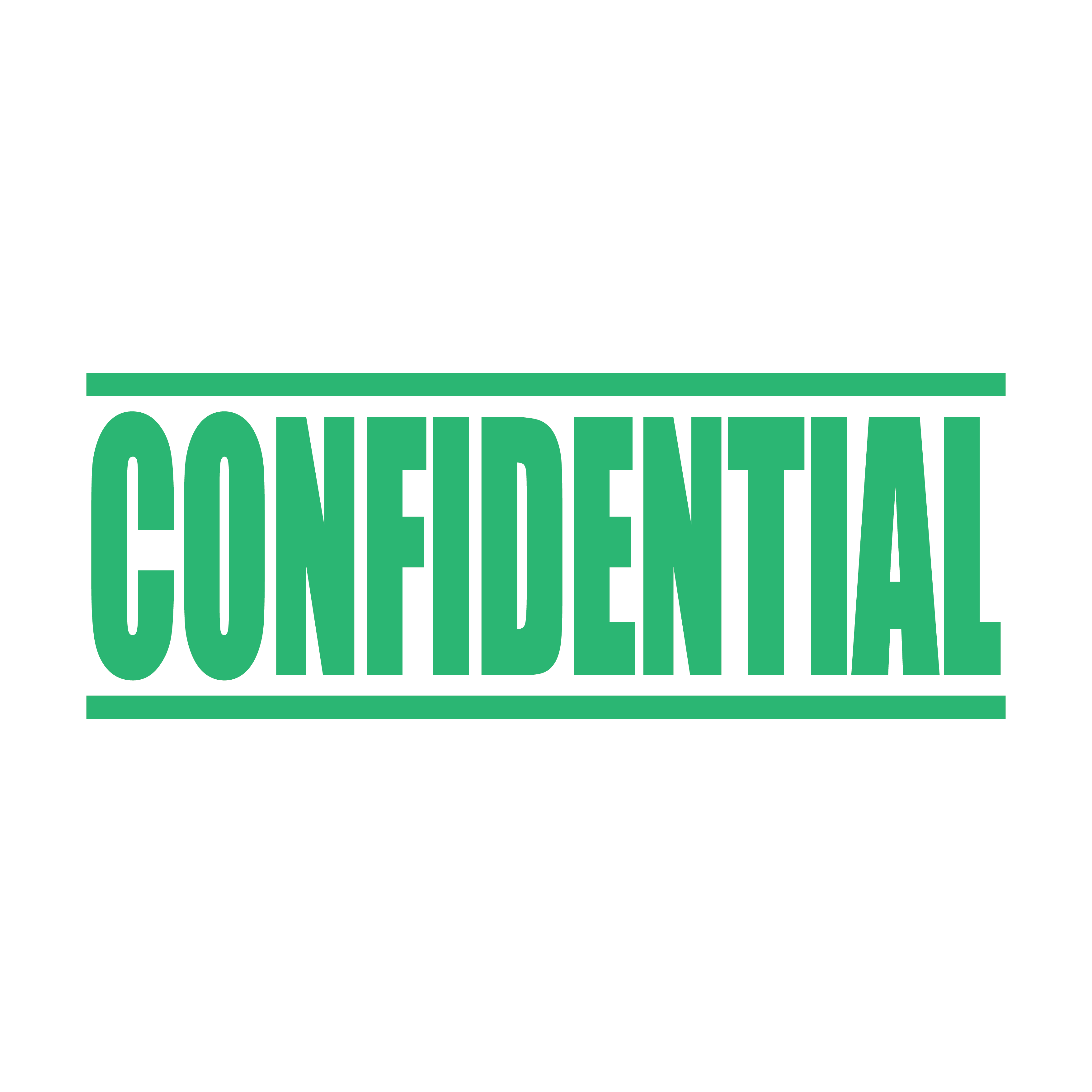 A mint self inking rubber stamp with the word 'Confidential' printed in bold capital letters in mint ink. stampers hand stamp office business inventory documents self inking prefill refillable stamps stamping