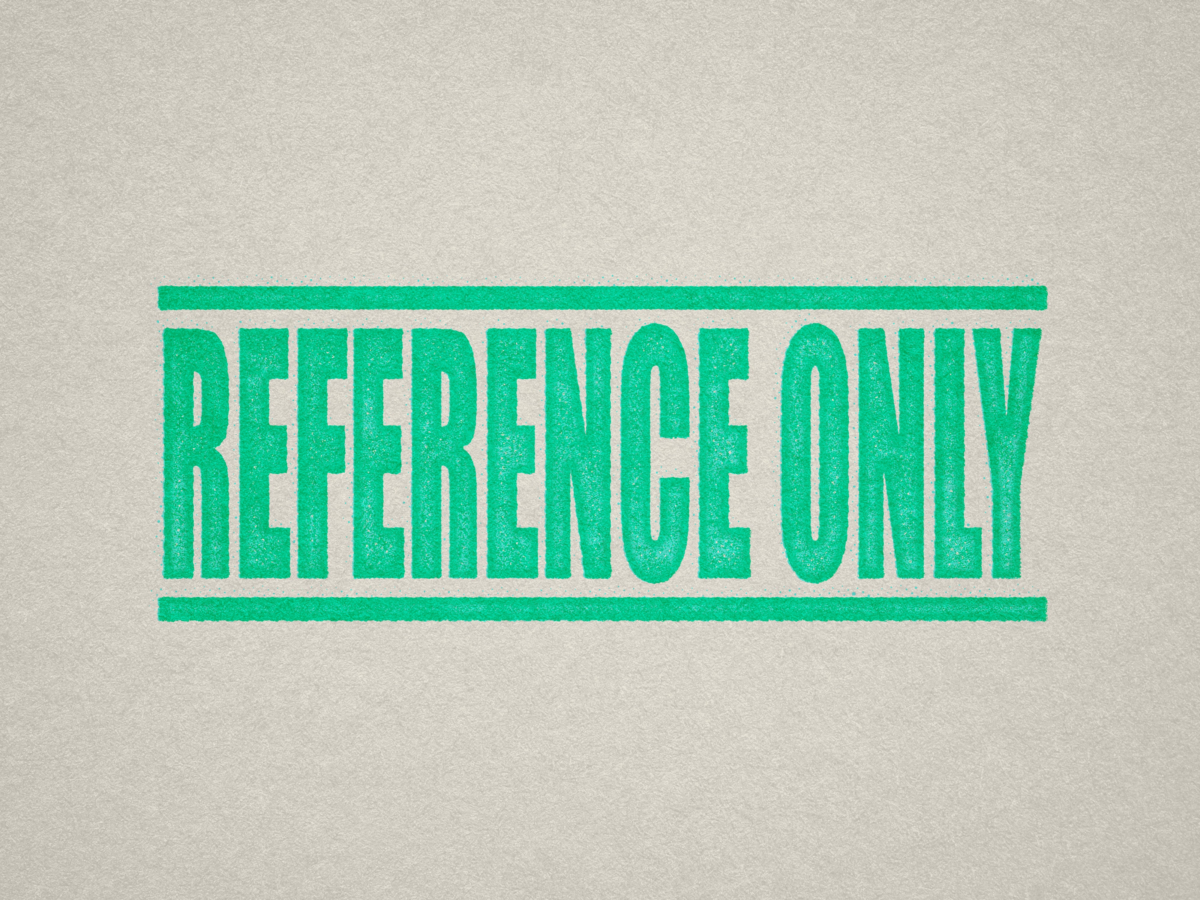 mint stamp, 'REFERENCE ONLY' design self inking machine