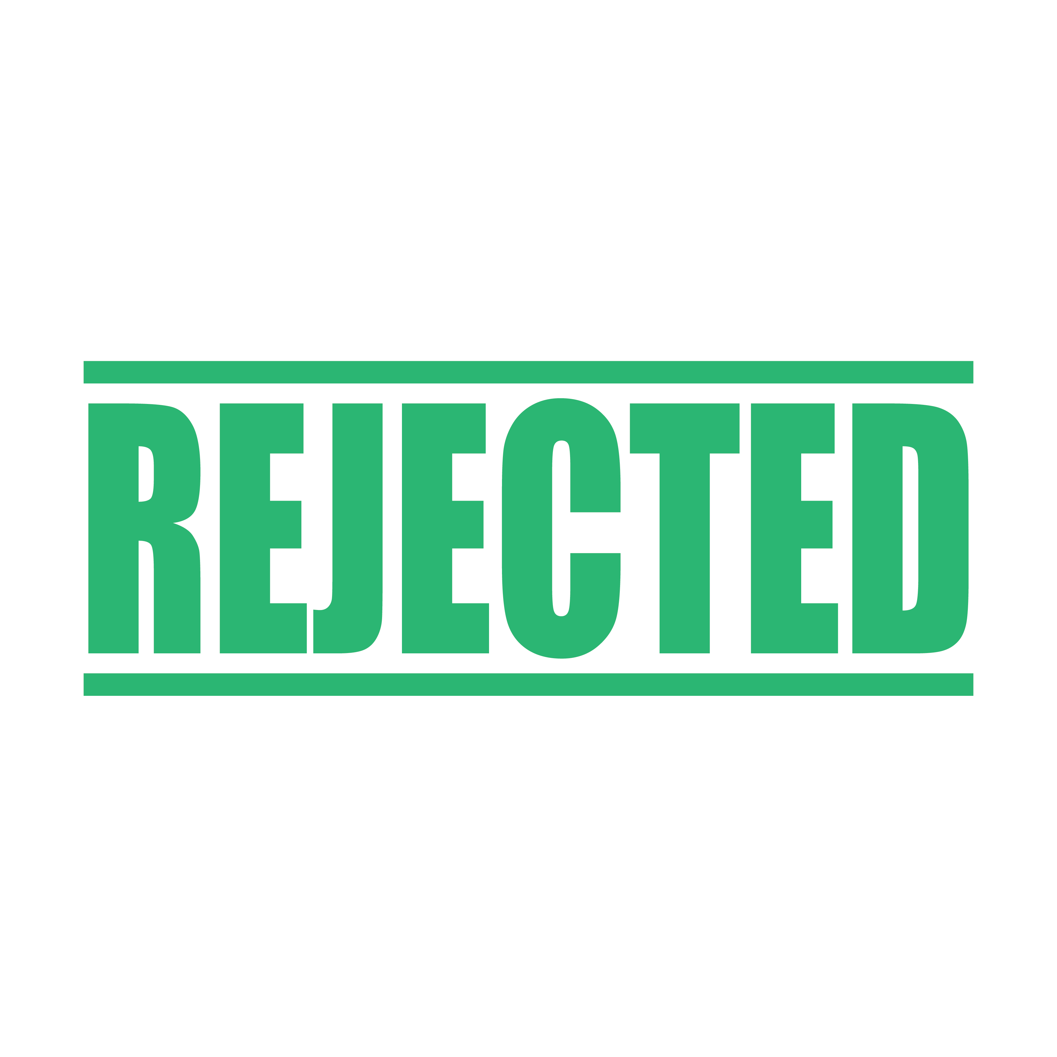 mint self inking office stamp with the word REJECTED for application management