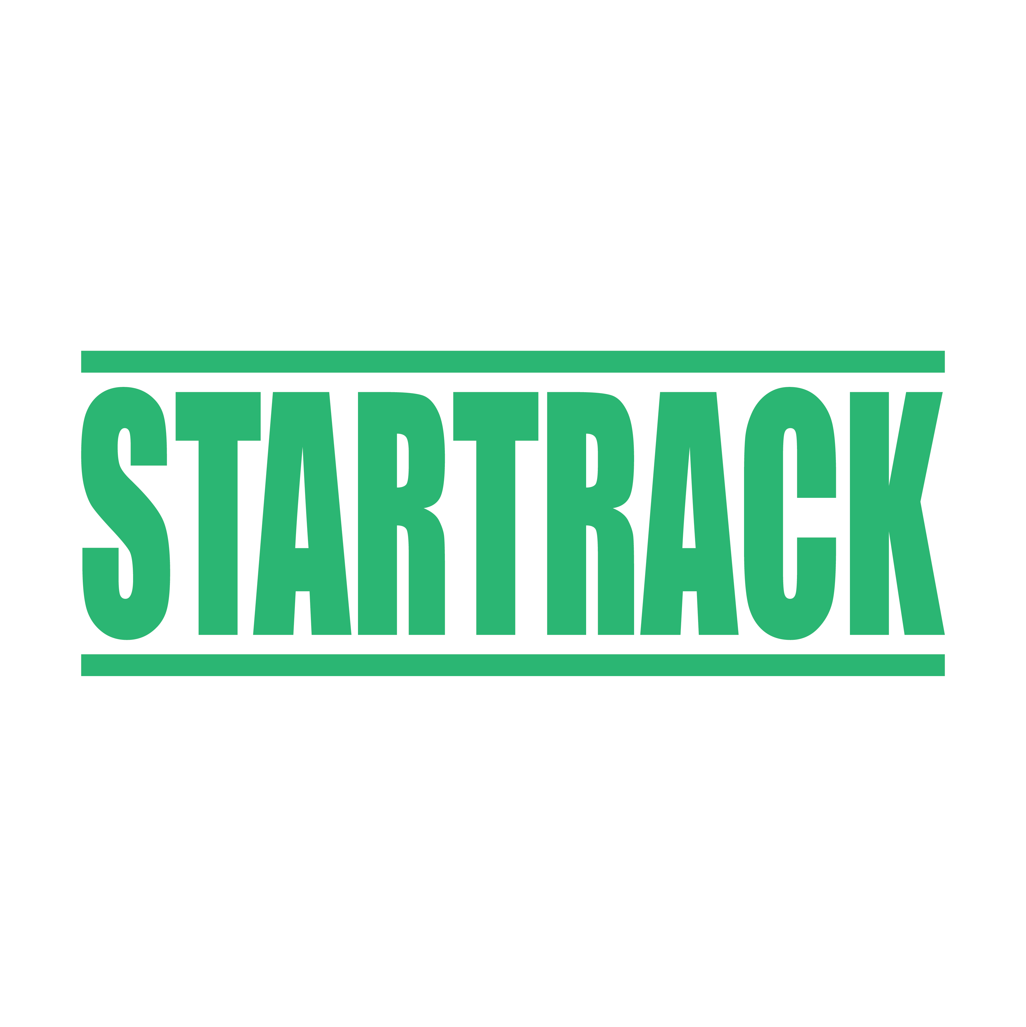 A mint ink Startrack stamp with a bold, clear impression