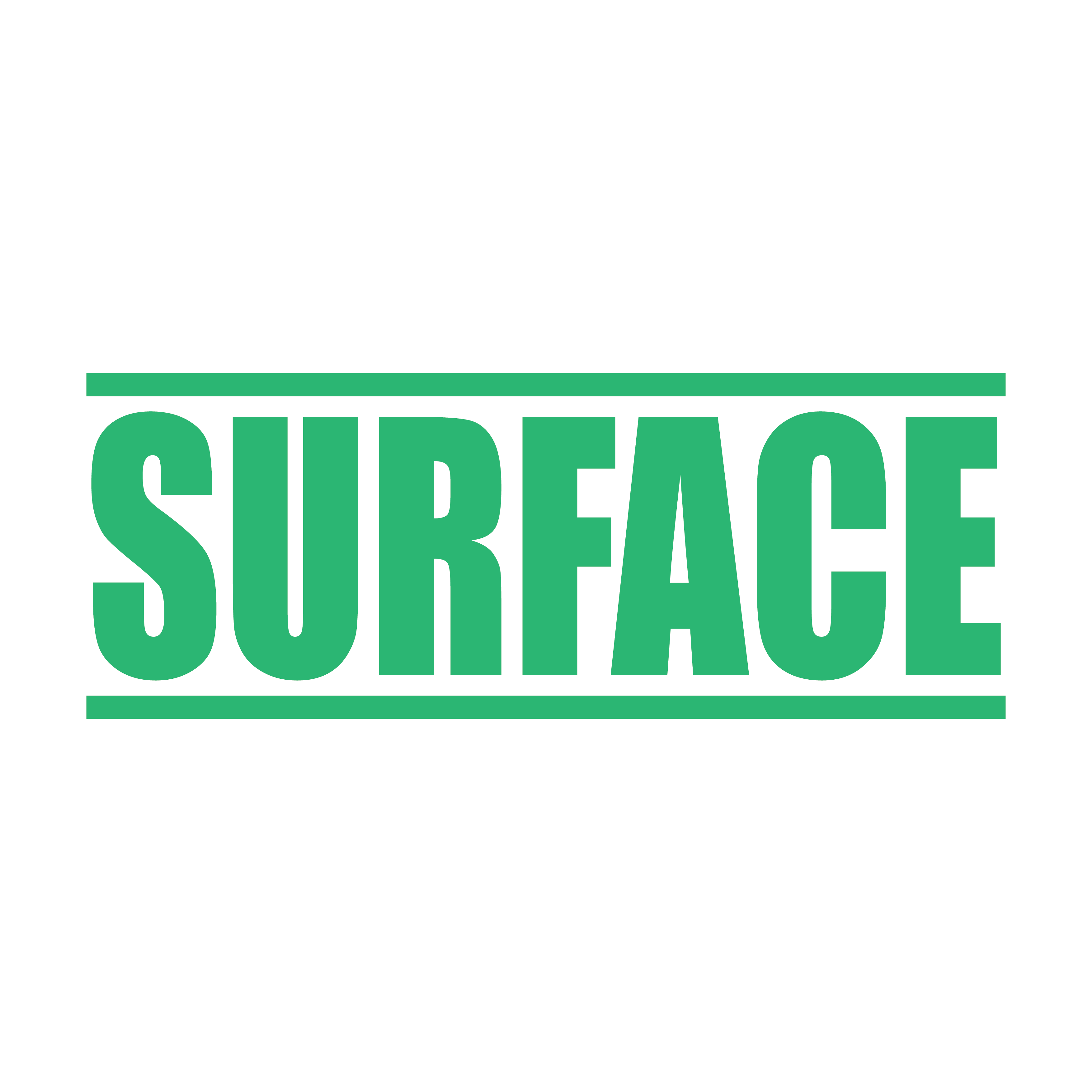 A Mint self-inking stamp with the word 'SURFACE' printed in bold letters.