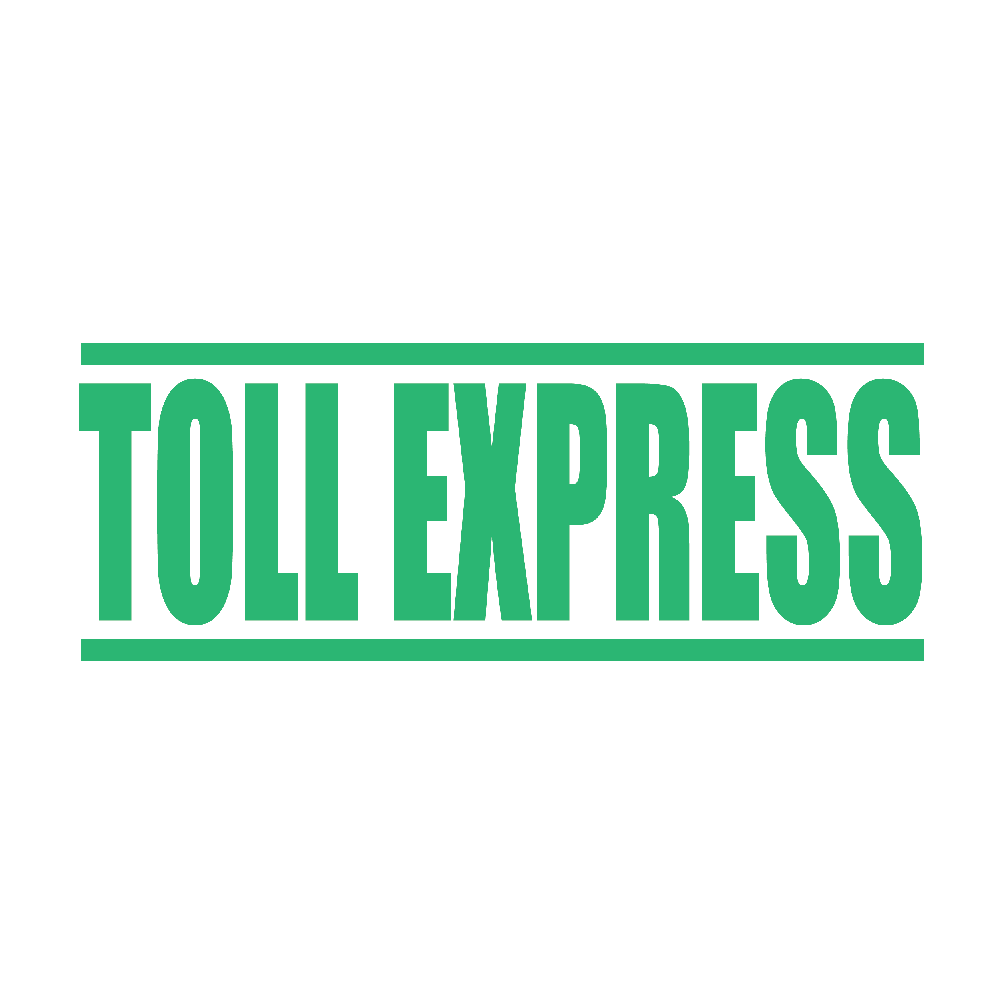 A green self-inking stamp with the text 'TOLL EXPRESS' in bold capital letters.