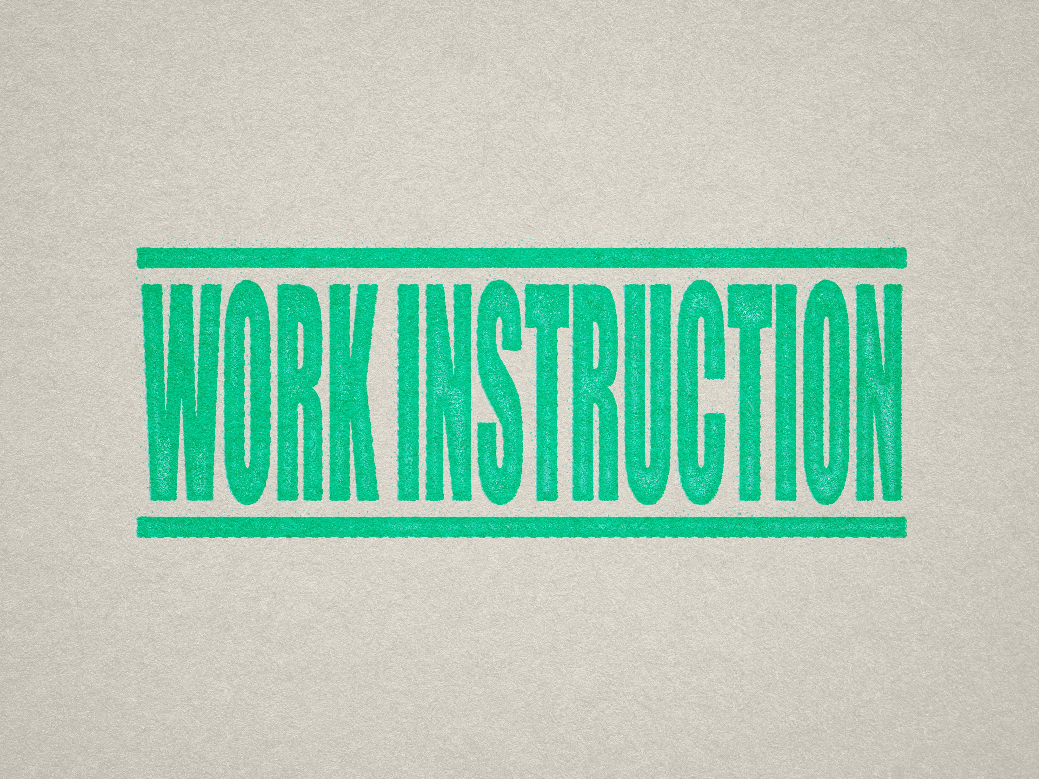 Mint Work Instruction Stamp