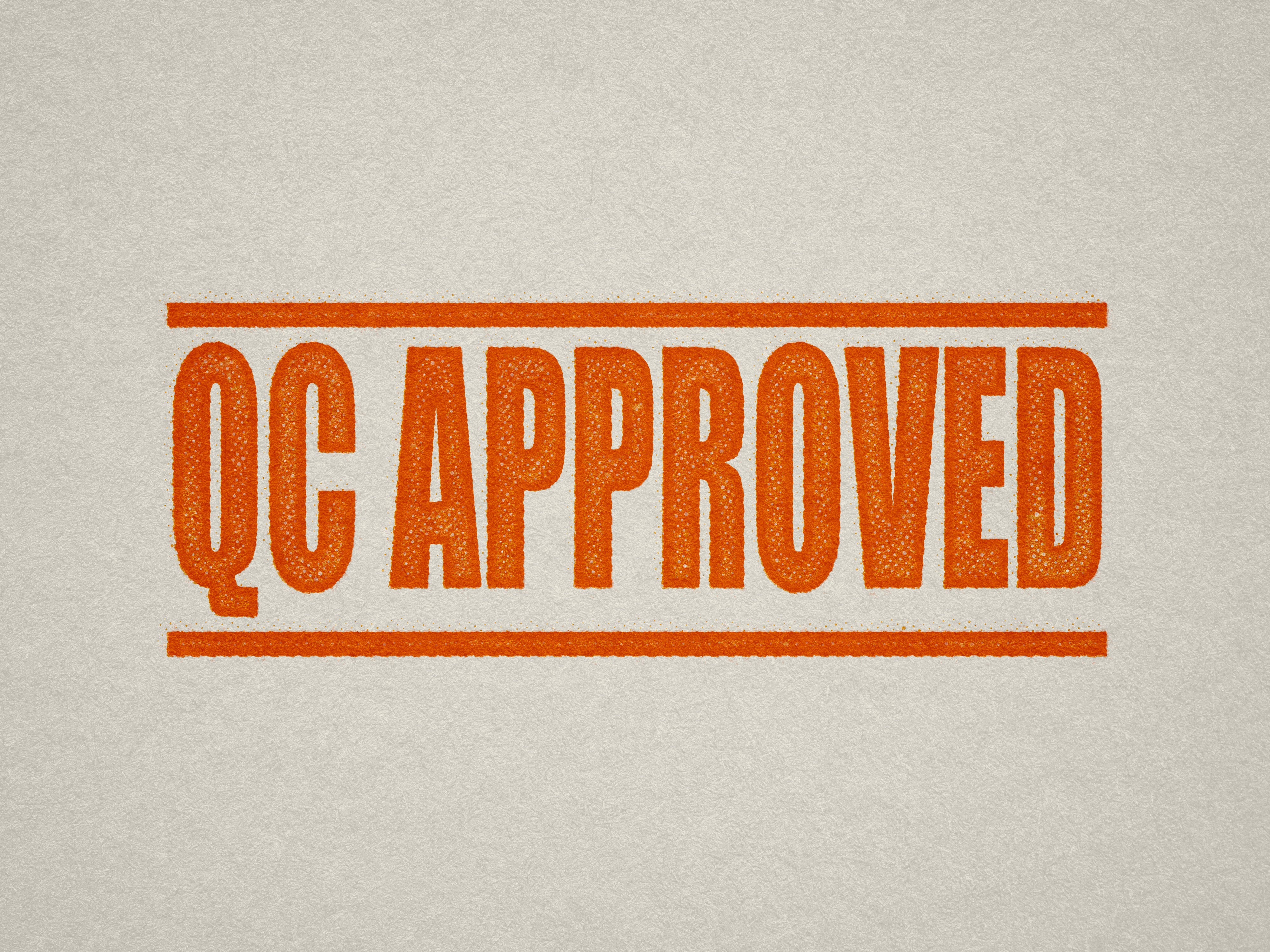 QC Approved stock design rubber stamp Orange ink