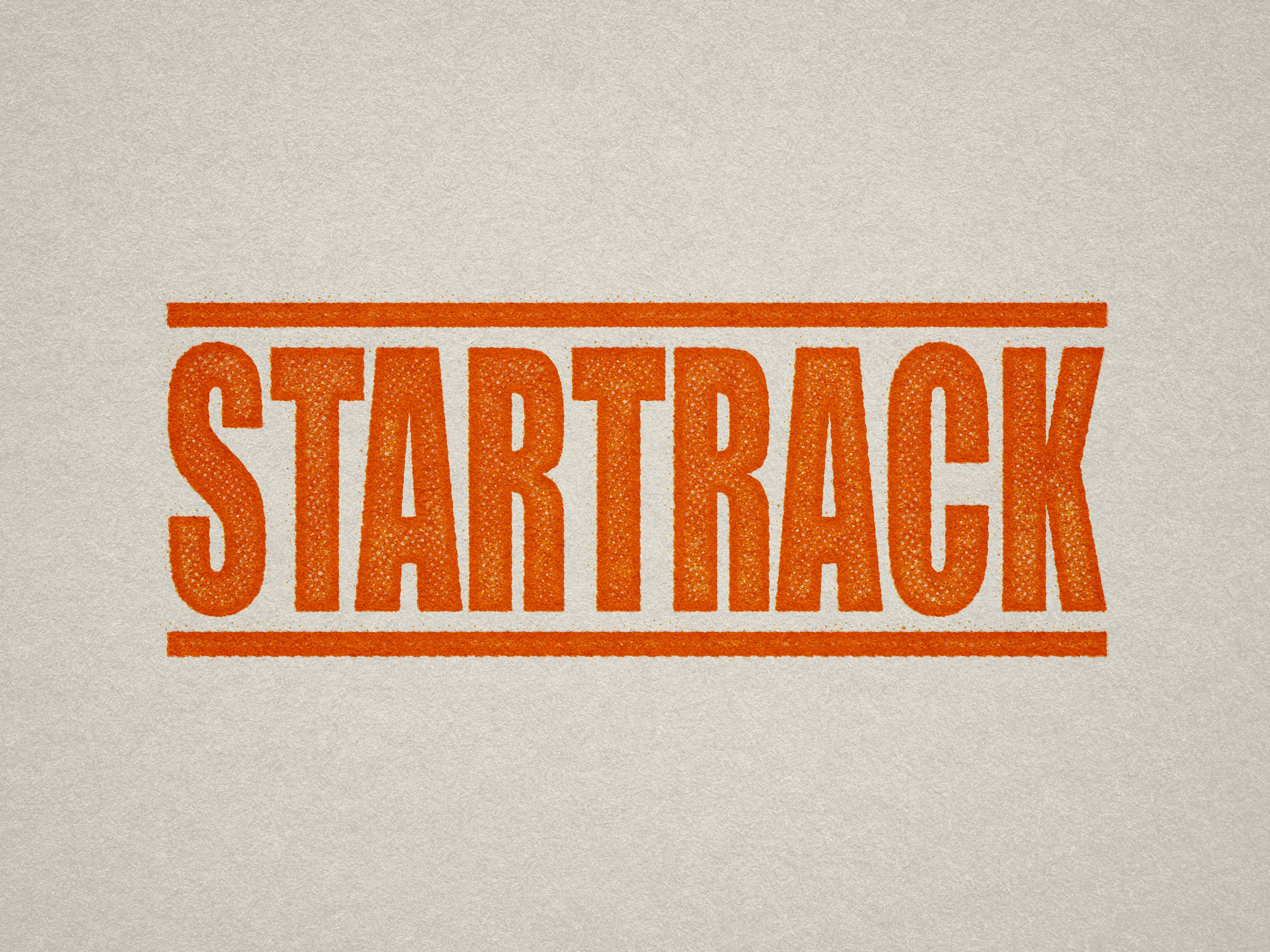 Bright Orange STARTRACK pre-deigned stamper