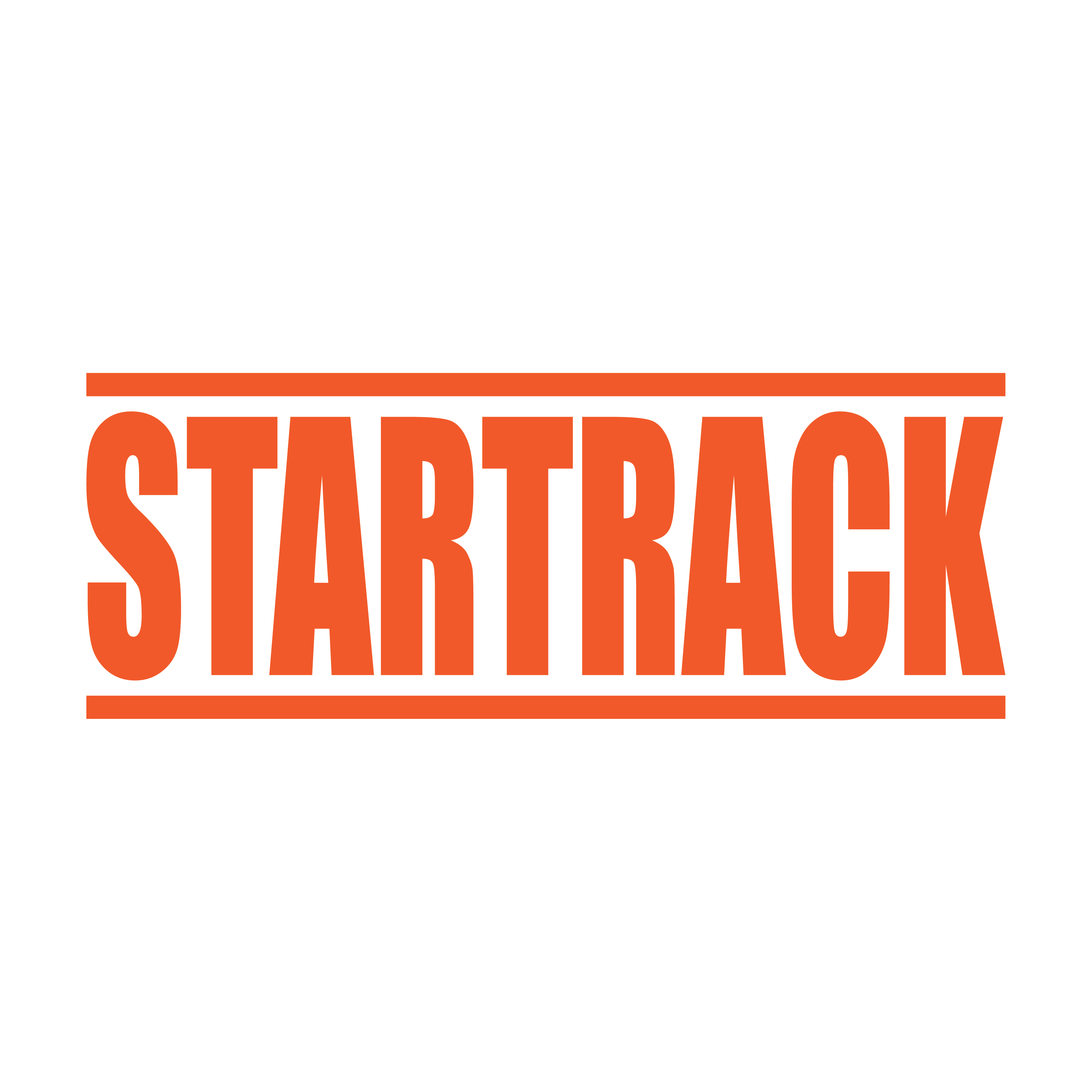 Orange STARTRACK rubber stamp