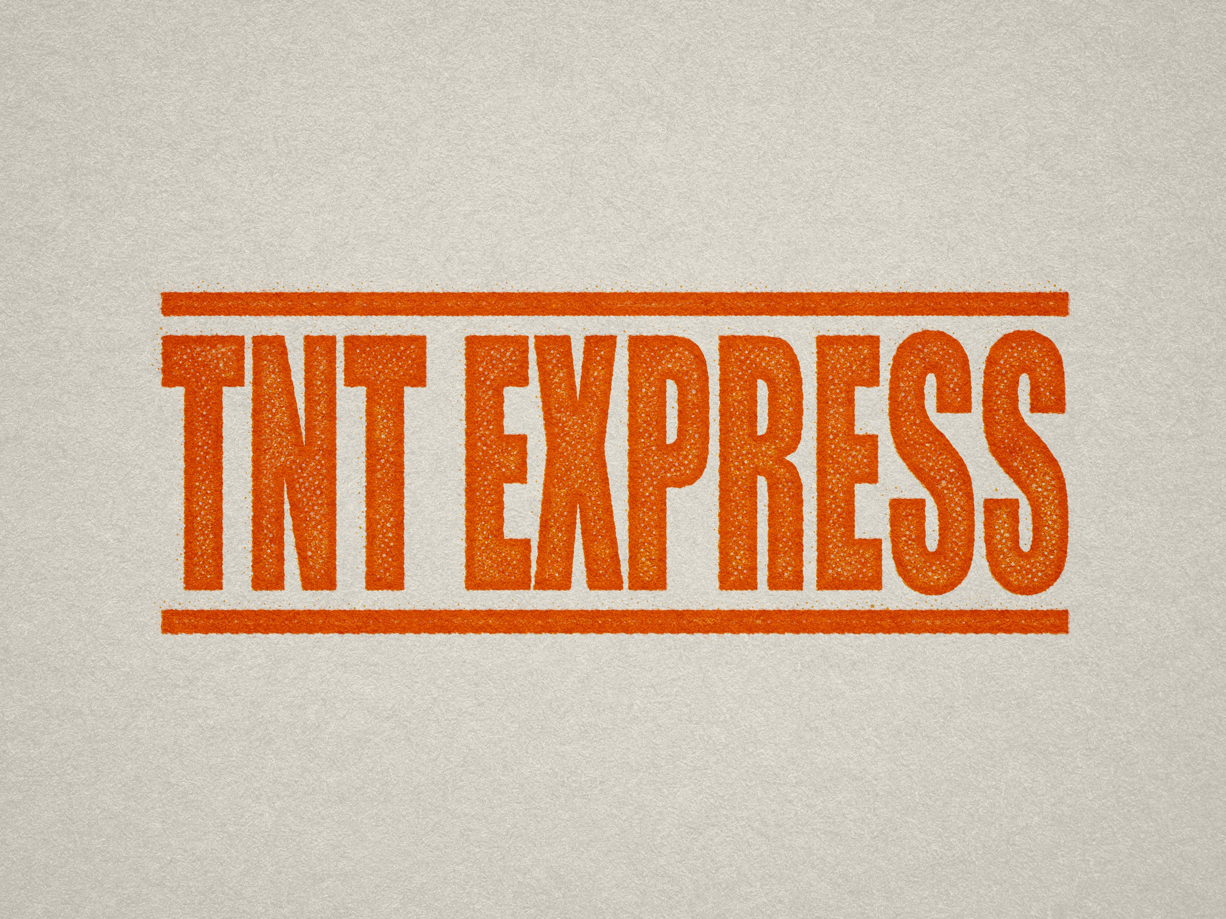 Large Orange shipping stamp TNT Express
