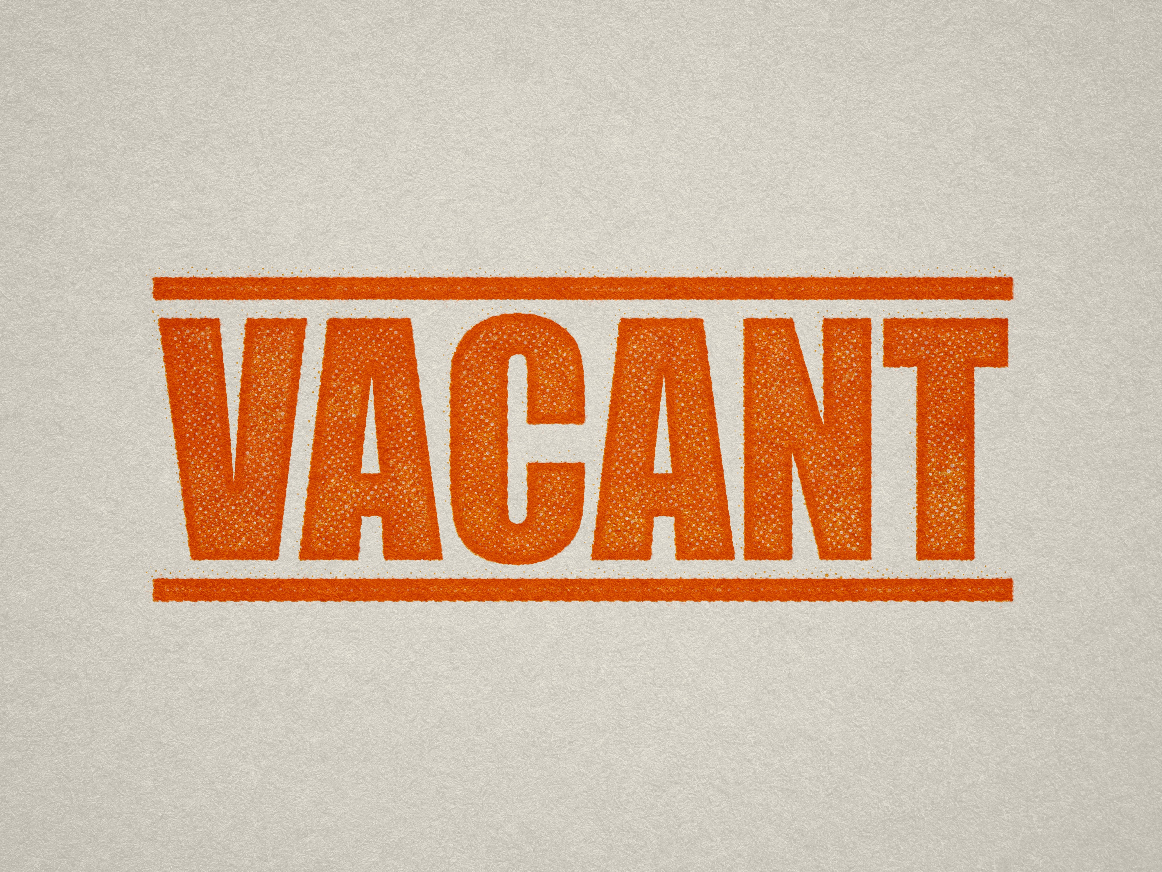 Vibrant Orange Vacant Property Label