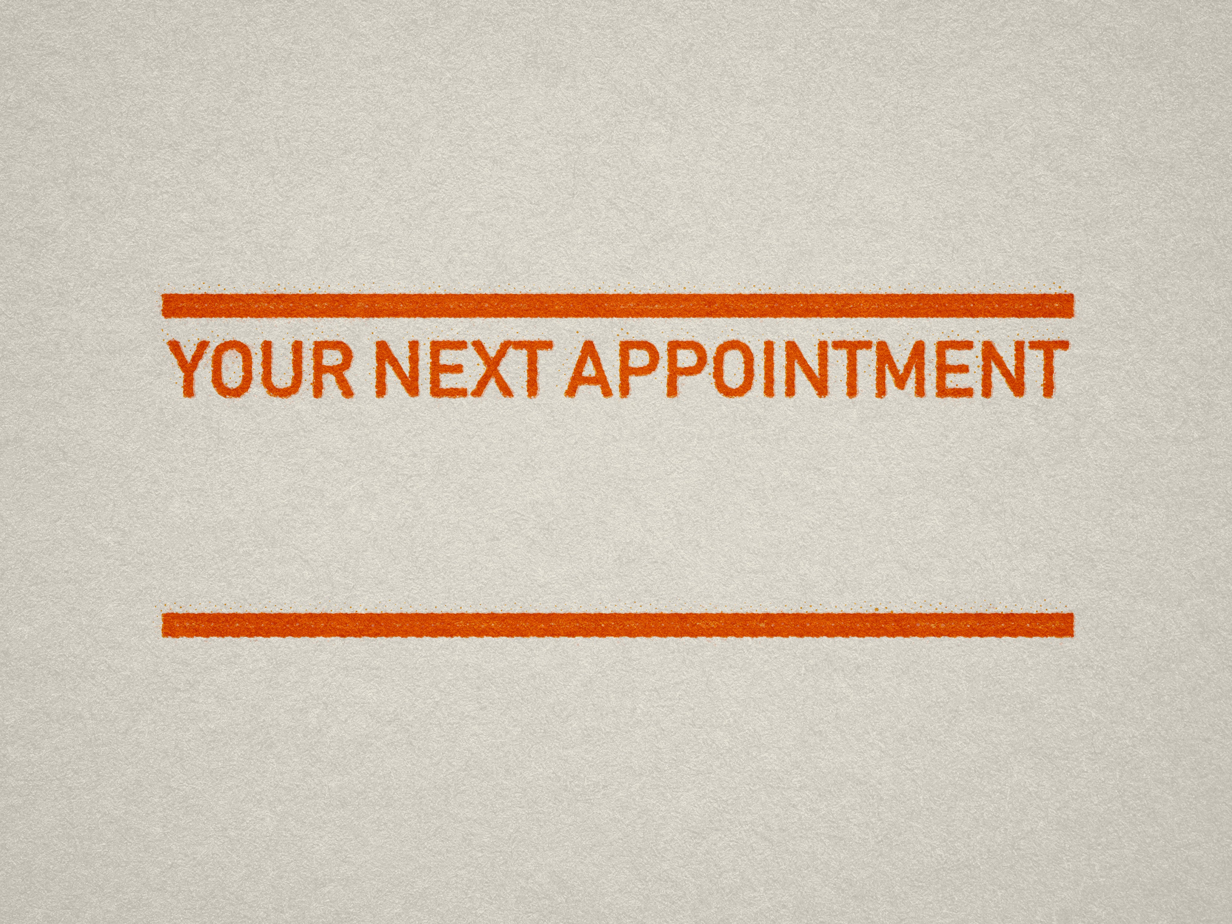 Small Date Stamp in Orange for Scheduling