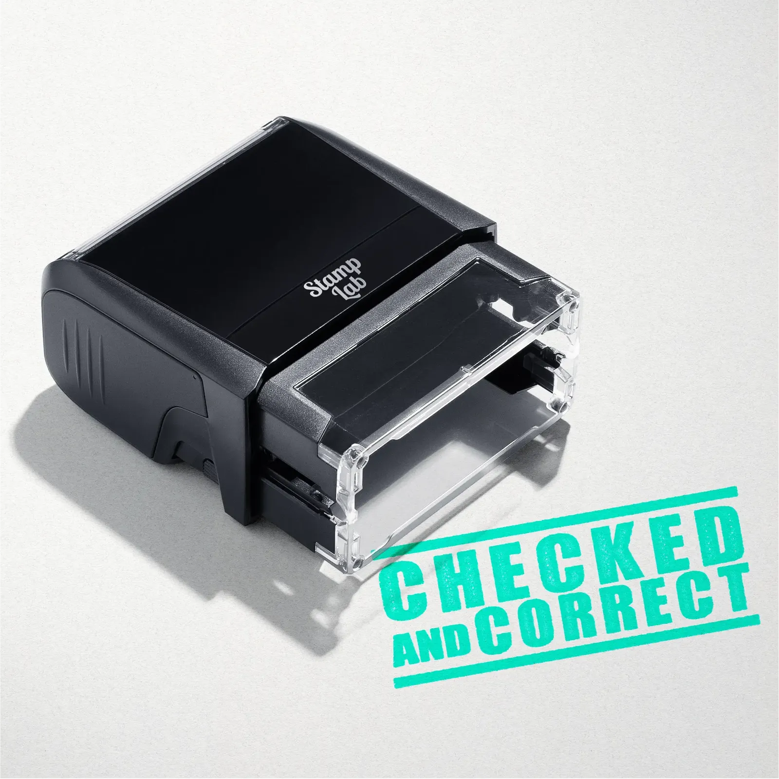 Mint Checked and Correct pre-deigned stamp