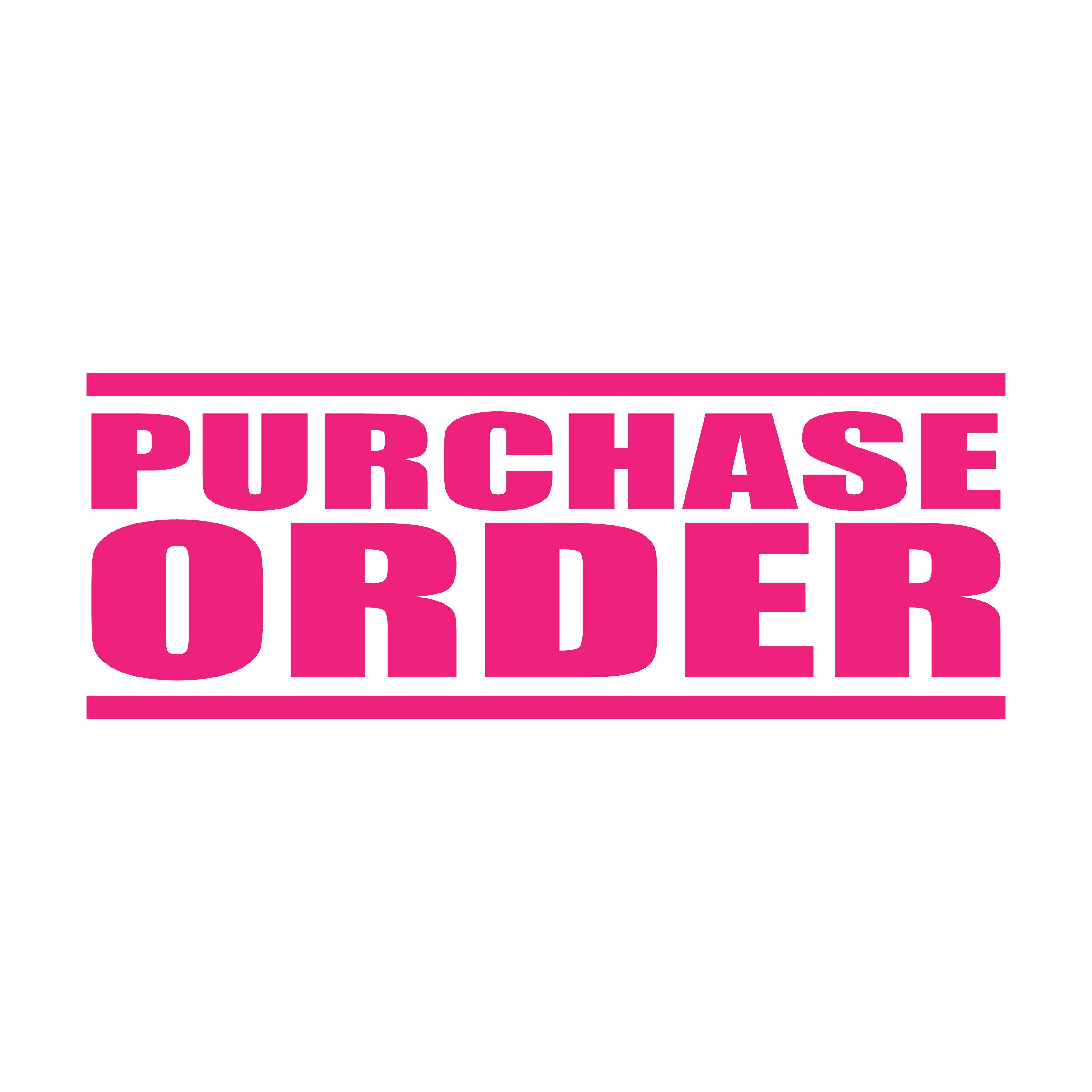 pink ink stamp Purchase Order text pre-designed