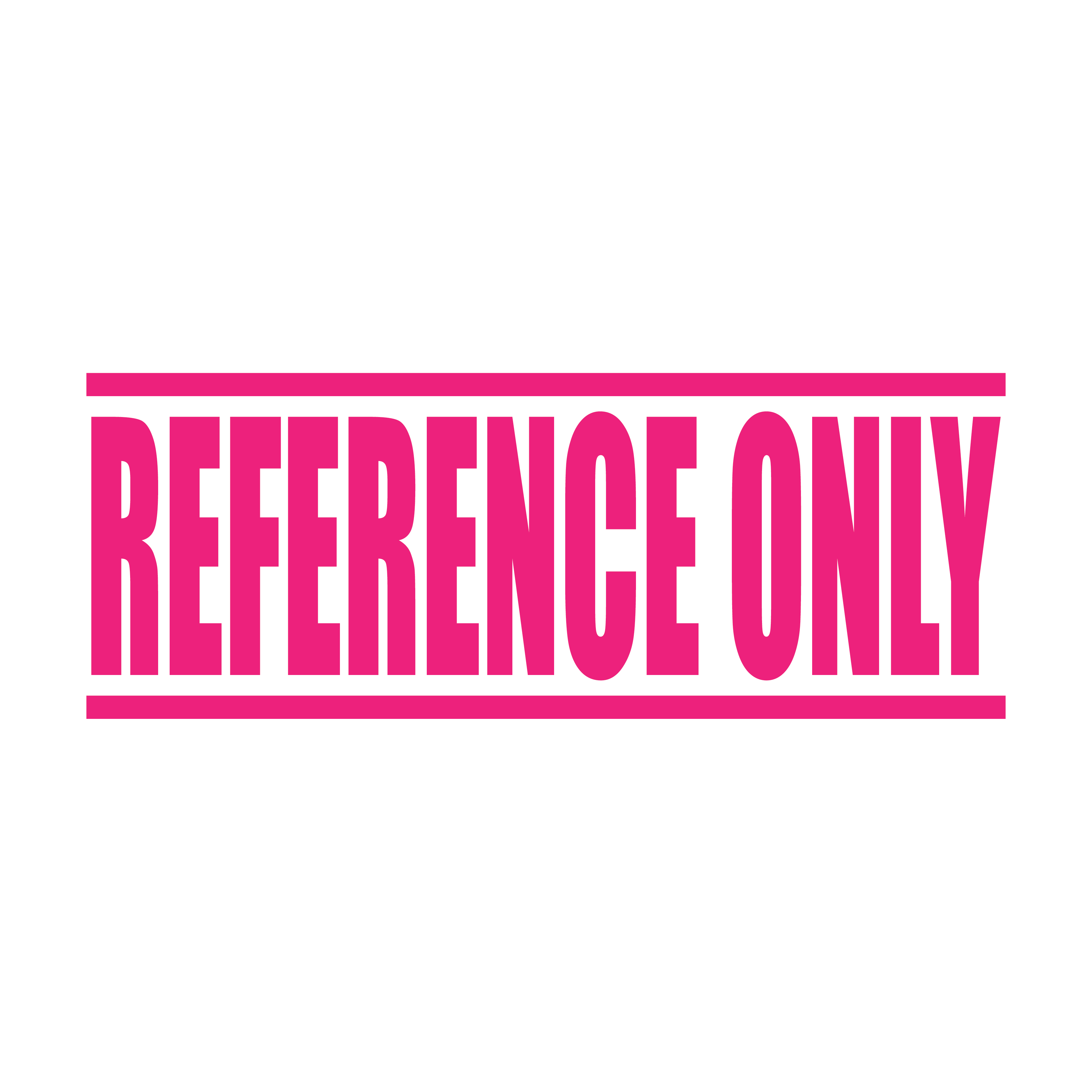'REFERENCE ONLY' stamp off the shelf design pink ink