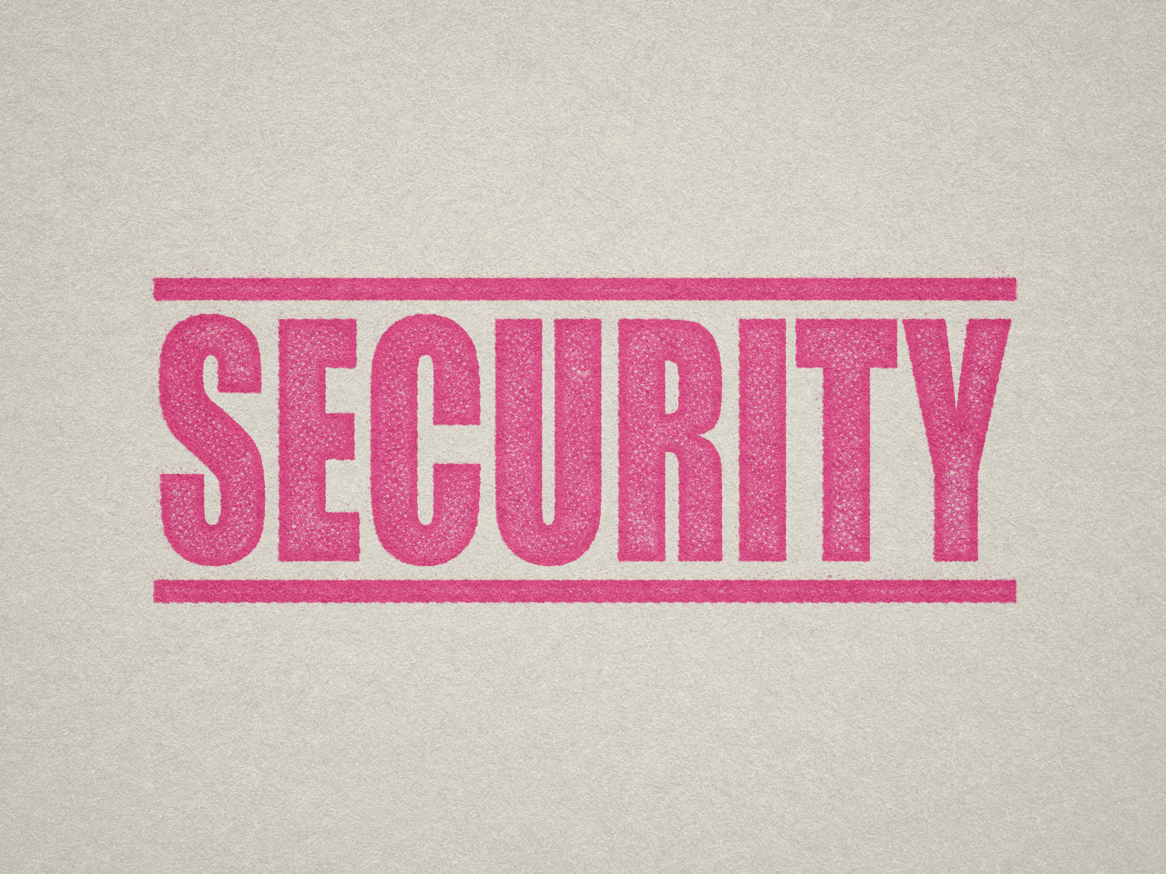 Ready made self-inking SECURITY stamp Pink ink