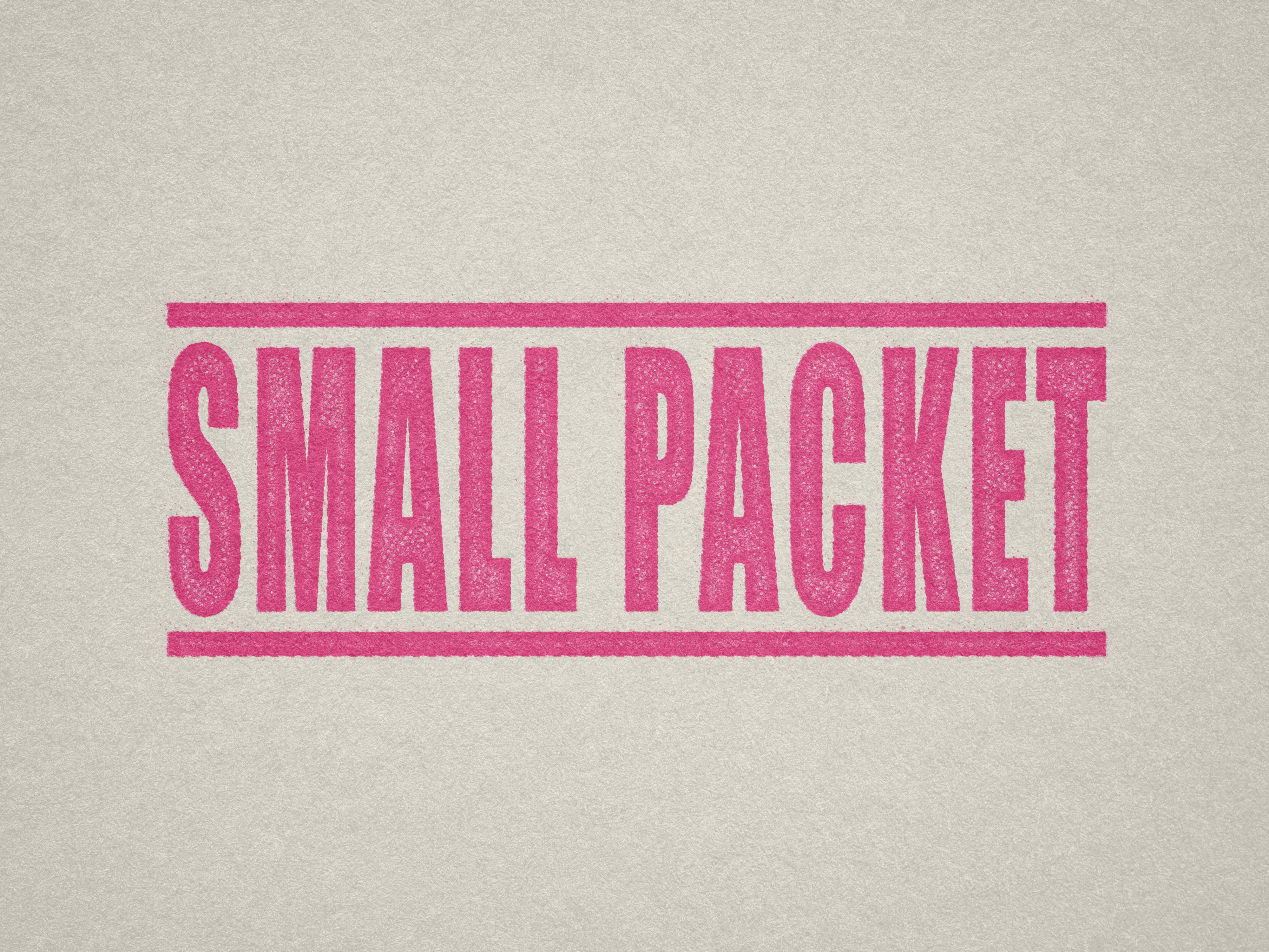 pre-designed Stock designed Stamp "Small Packet" design