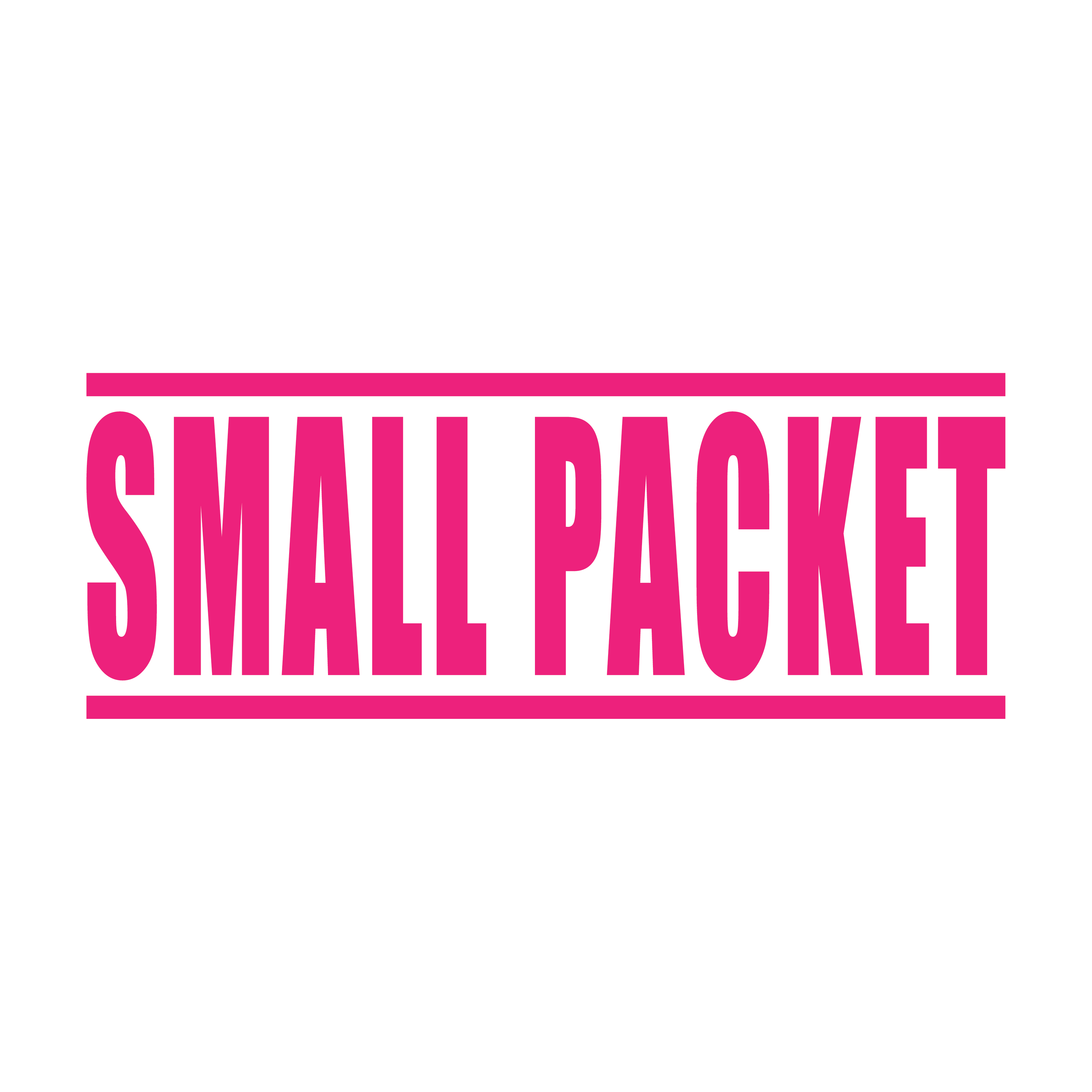 Ready made Small Packet stamper pink ink