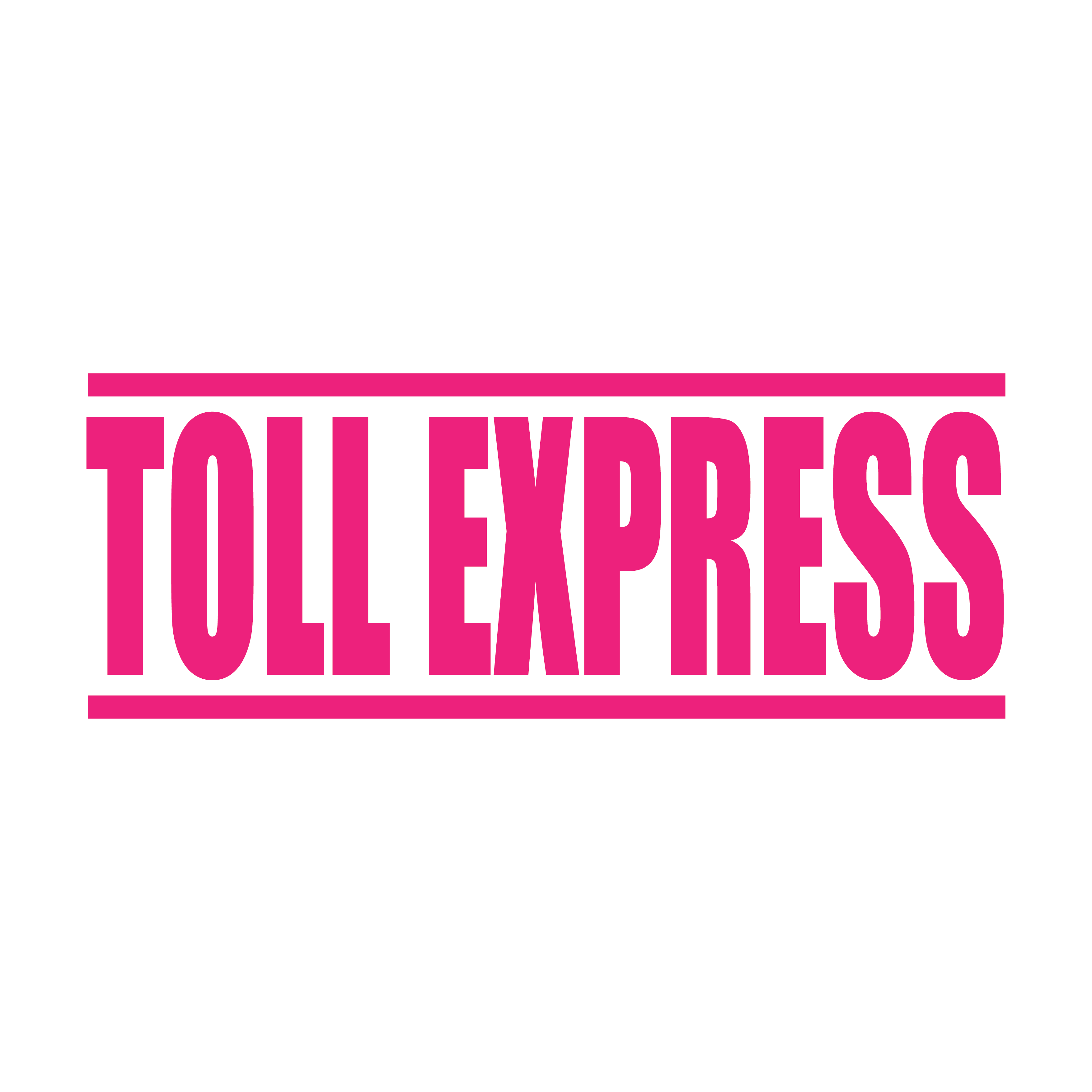pink Toll Express stamp
