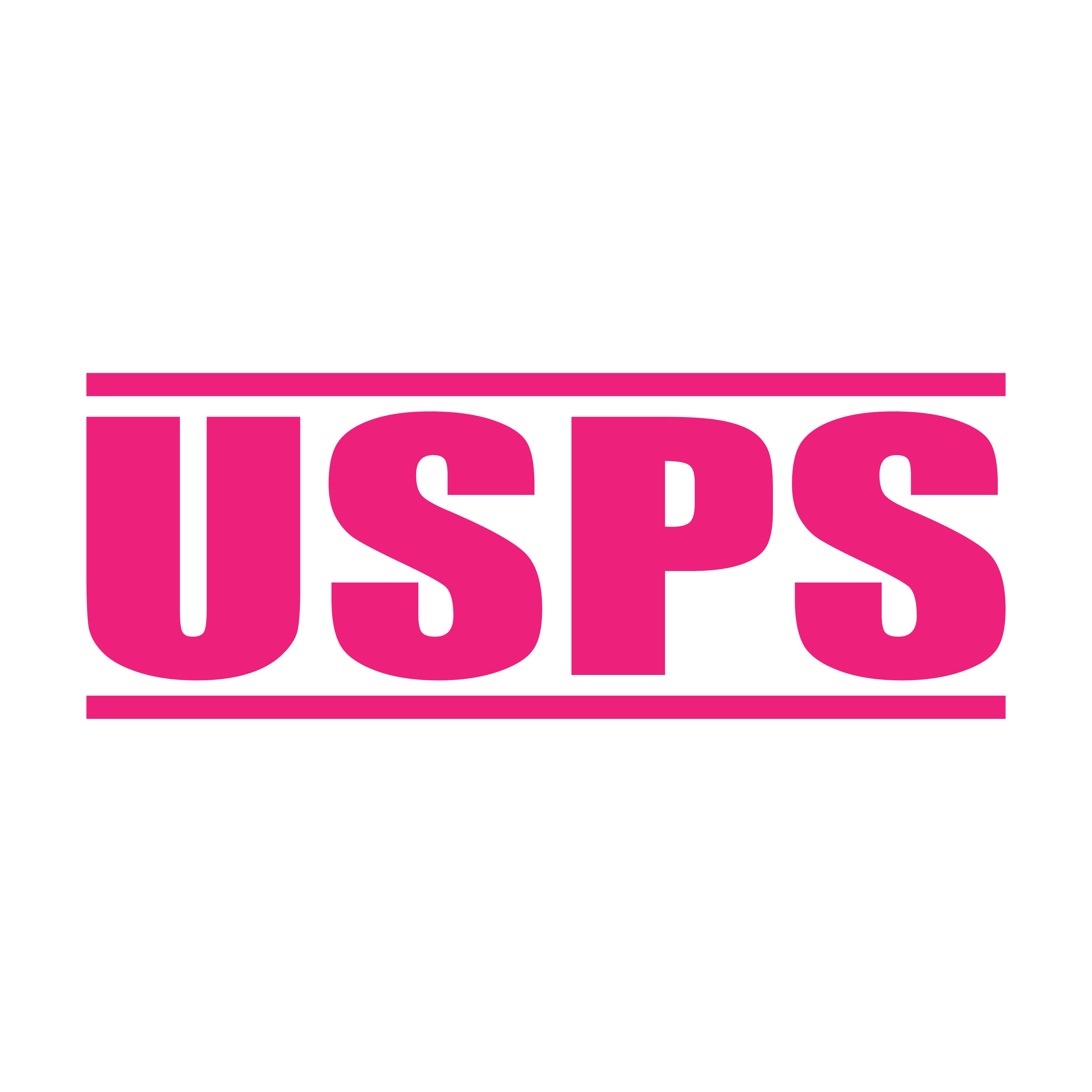 Pink United States Postal Service Label