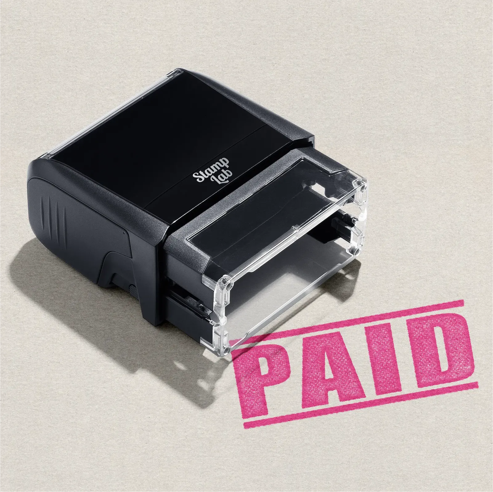 paid Stamp Pink ink Self-inking stamp