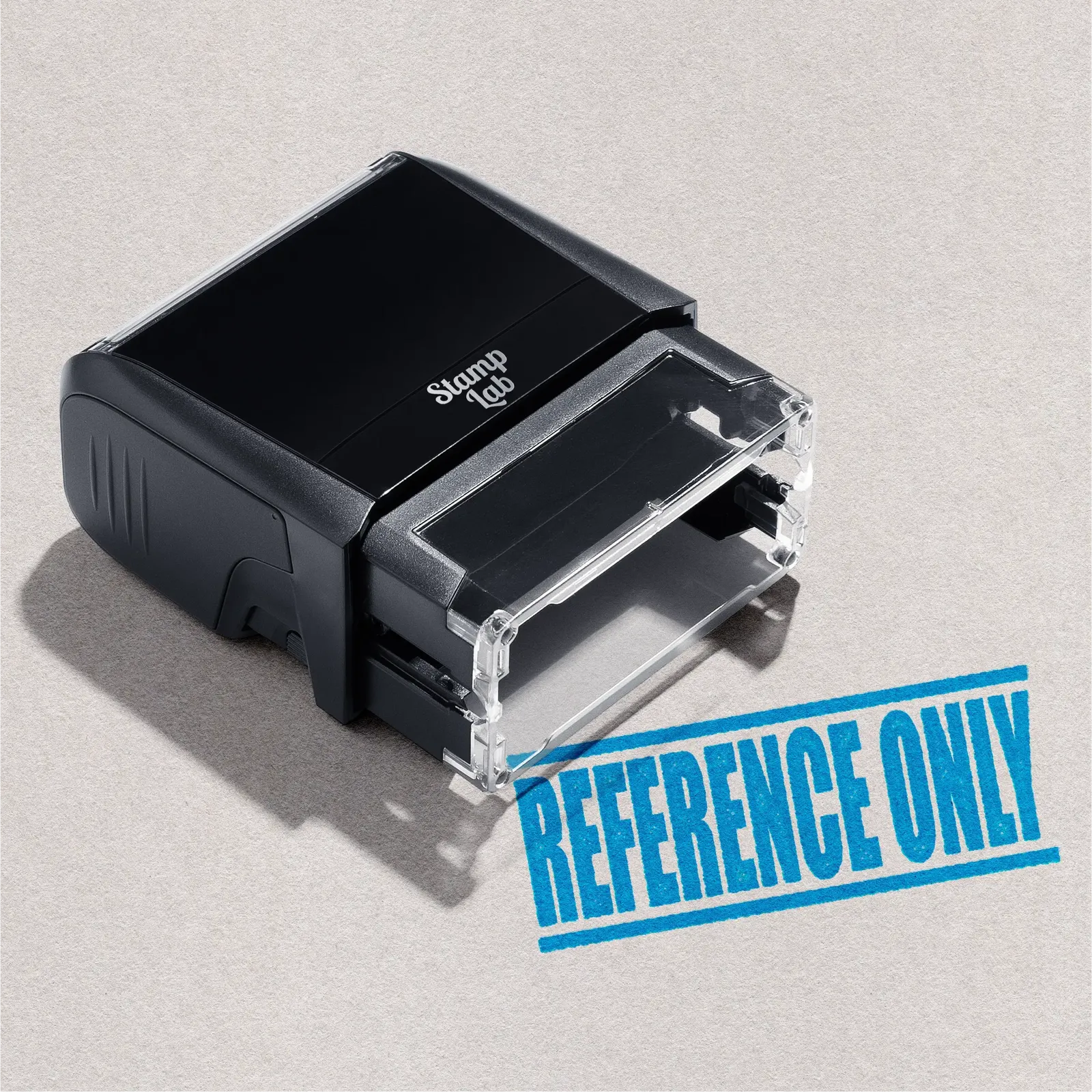 ready made 'REFERENCE ONLY' stamper turquoise ink