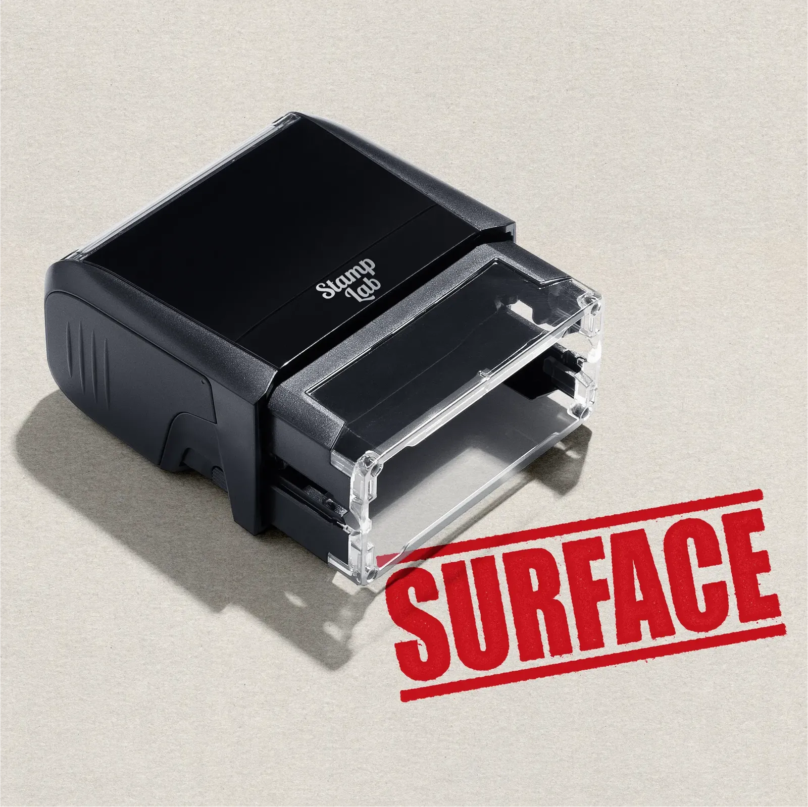 Pre-designed Stamper "Surface" design red ink