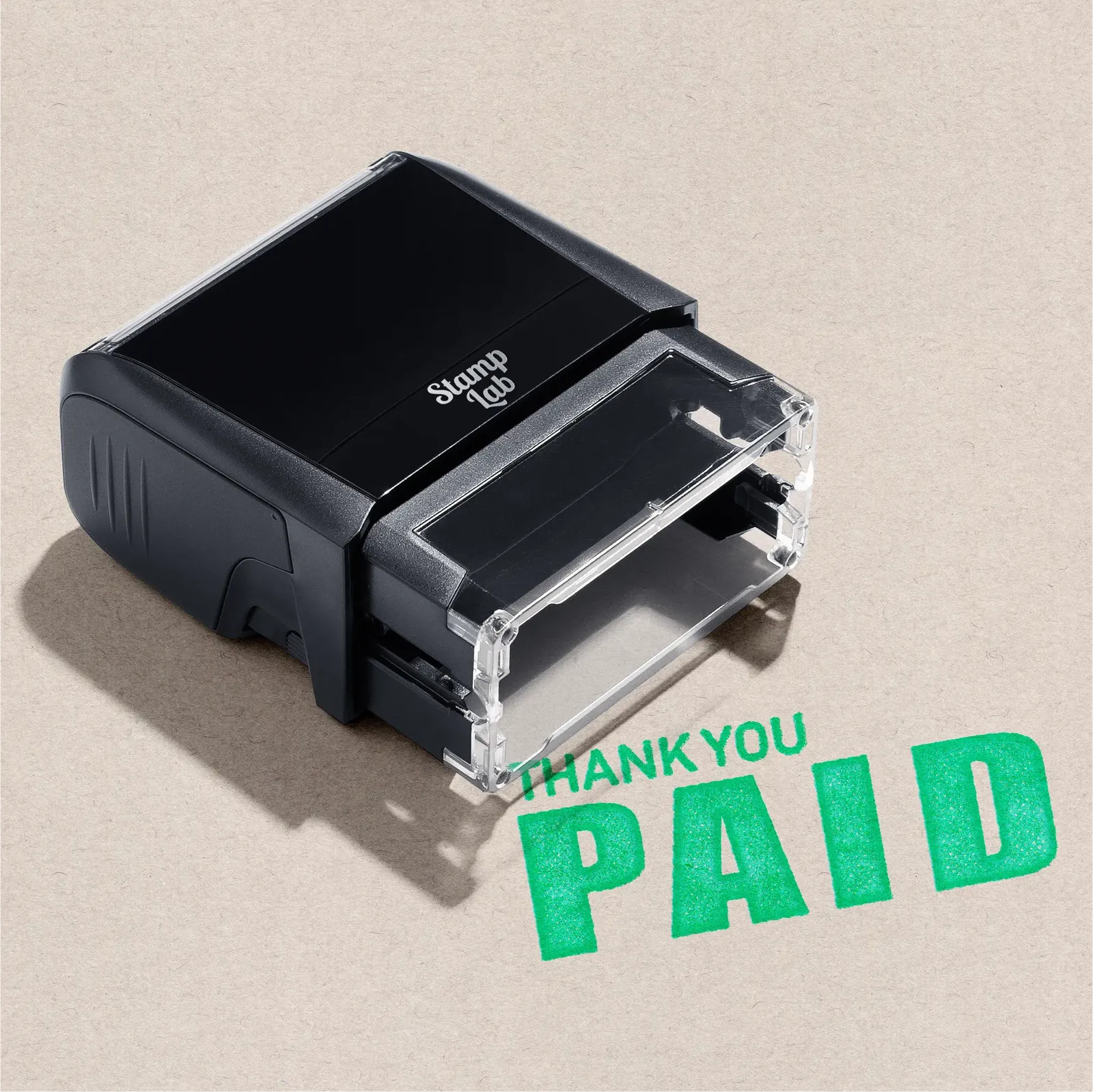 pre-designed Thank you Paid stamp Mint Ink