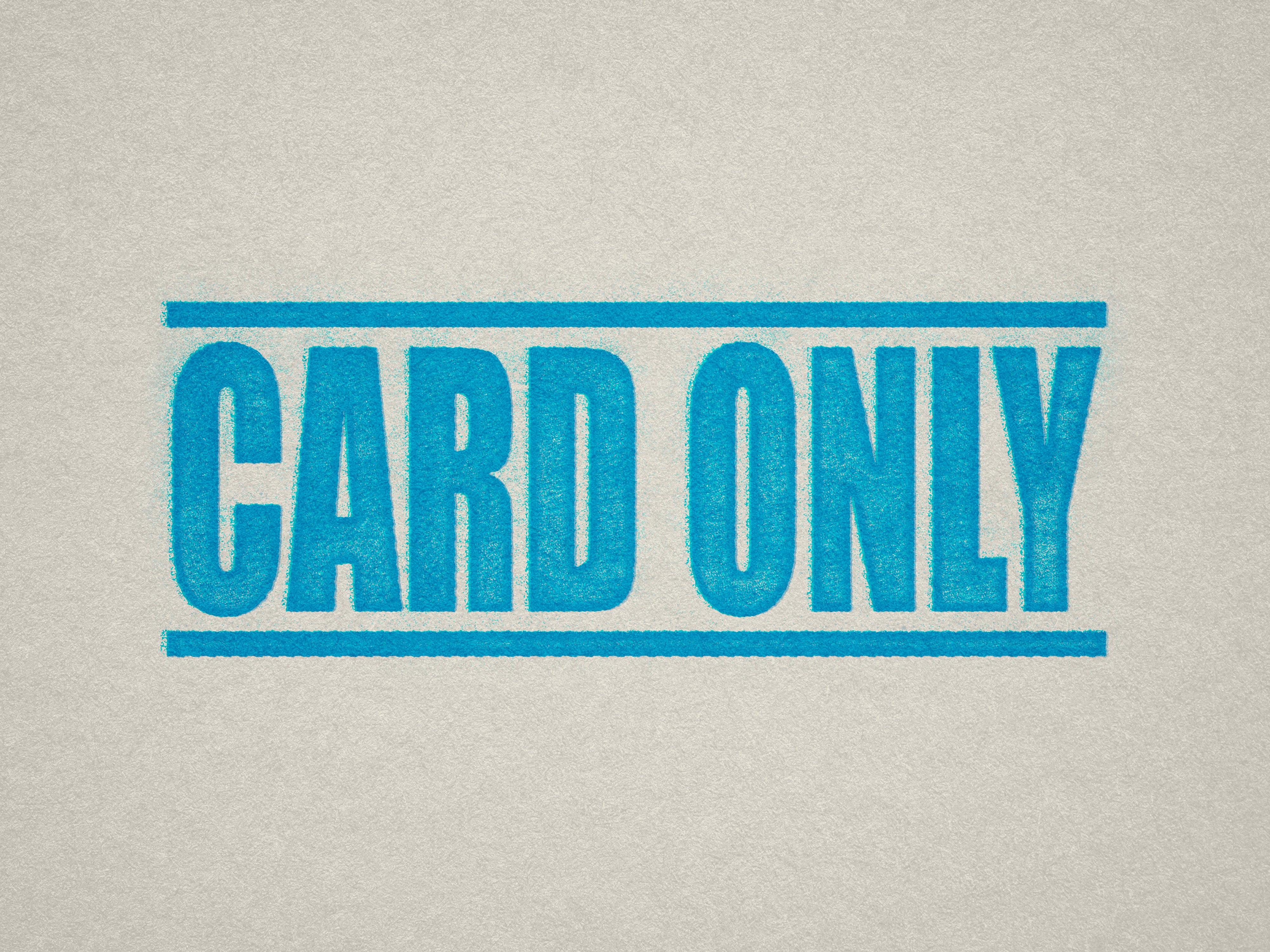 mock up design of 'Card Only" rubber stamp turquoise ink in paper background stampers hand stamp office business inventory documents