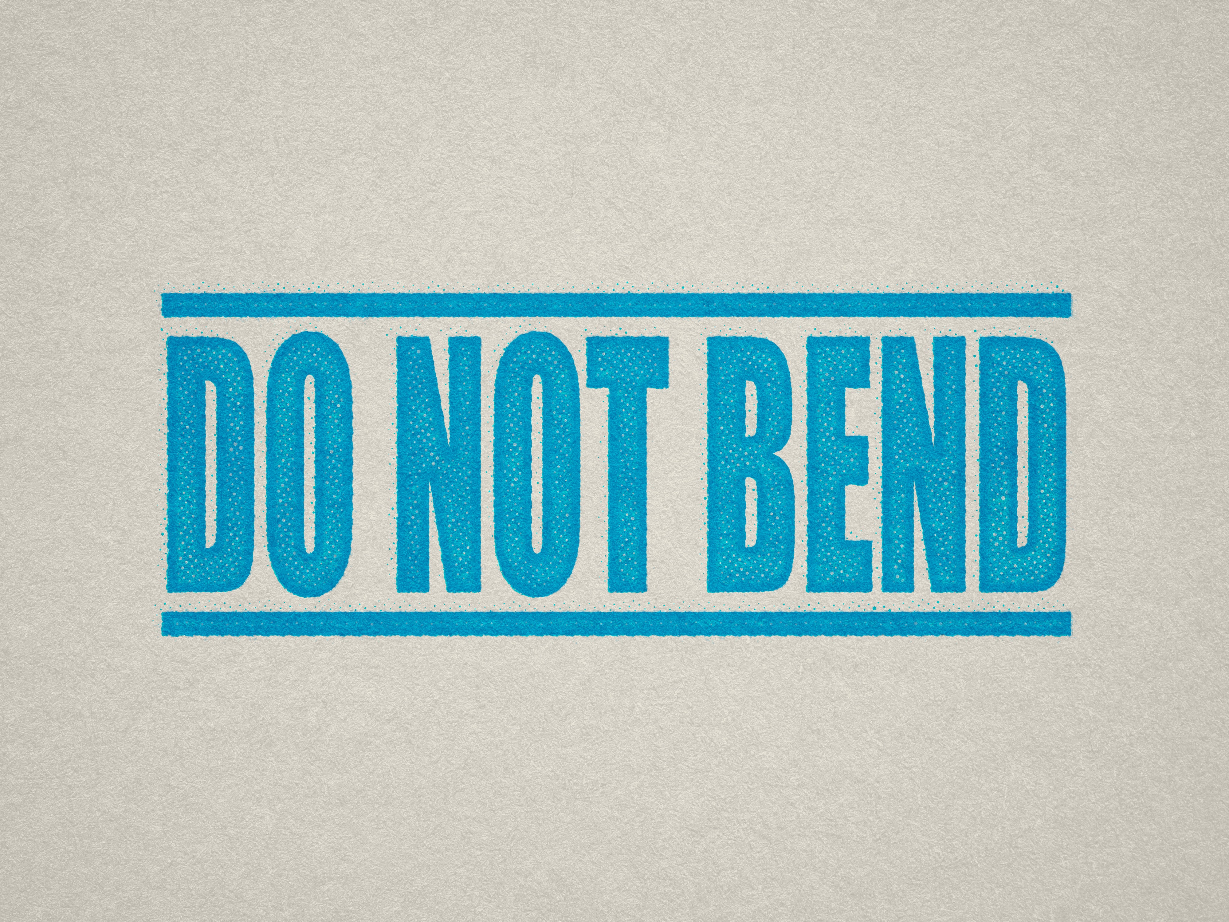 mock up design of DO NOT BEND rubber stamp turquoise ink in paper background stampers hand stamp office business inventory documents