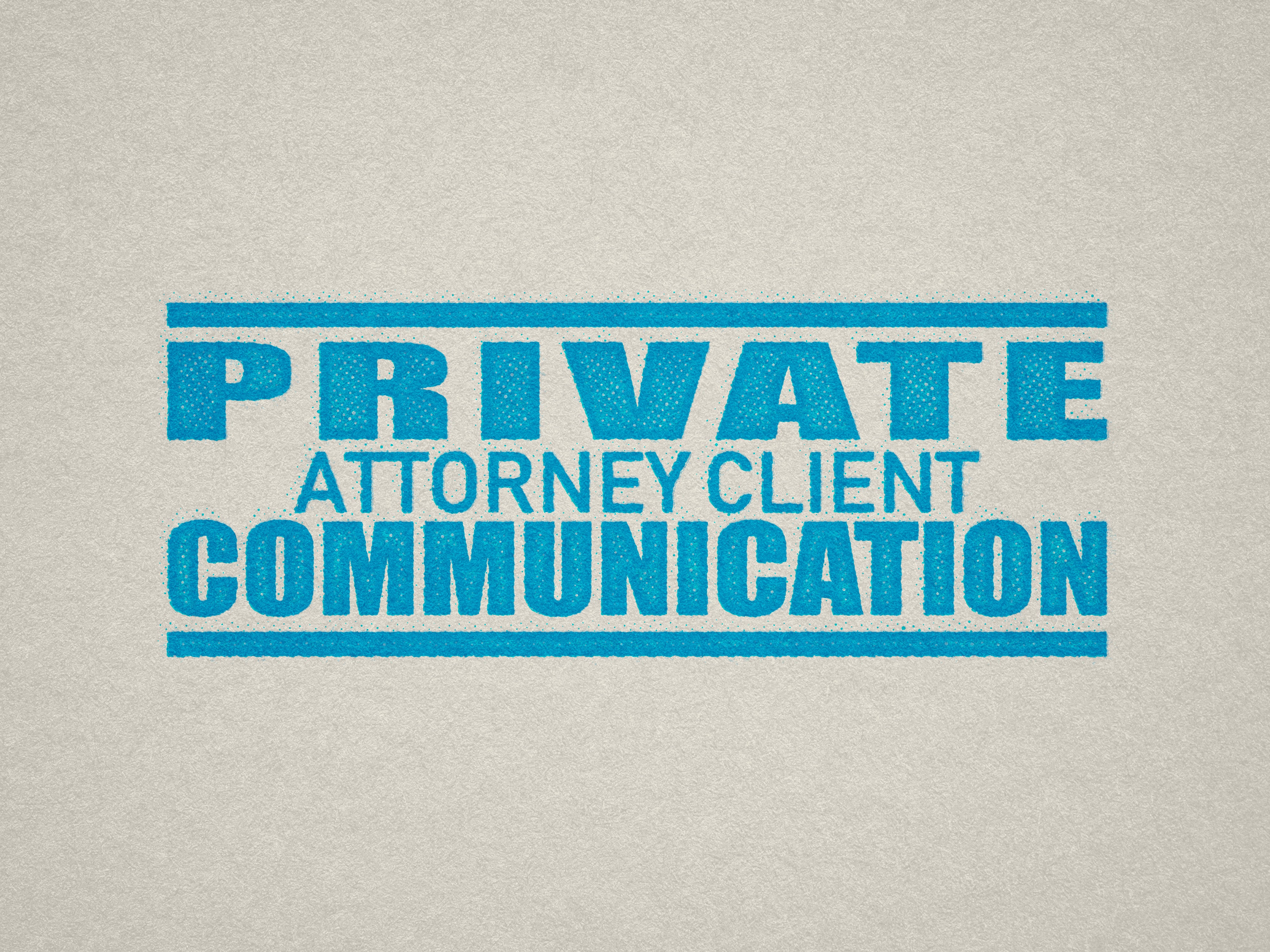 Buy Private Attorney Client Communication stamp in Turquoise ink
