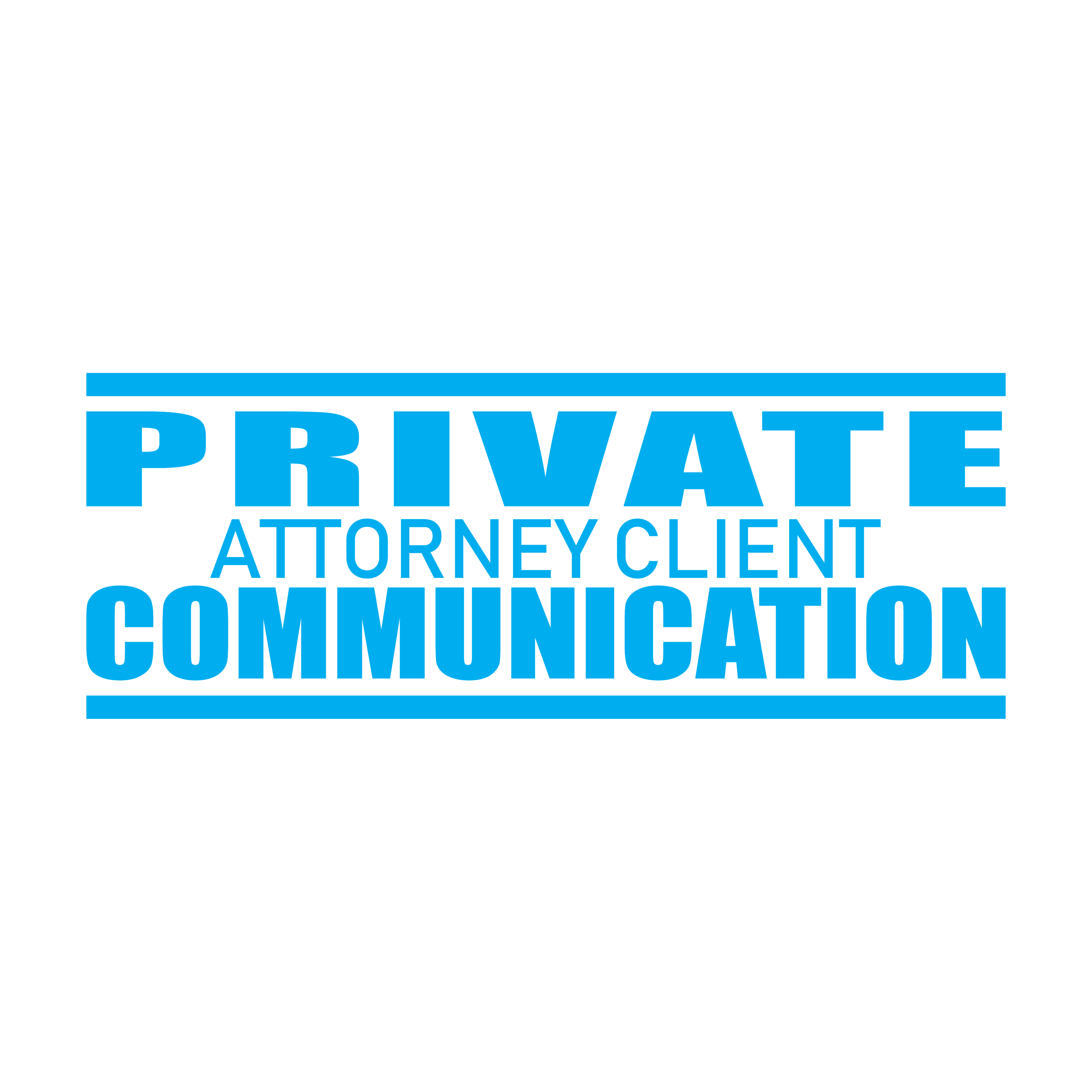 Sy Blue off the shelf design "Private Attorney Client Communication" stamp