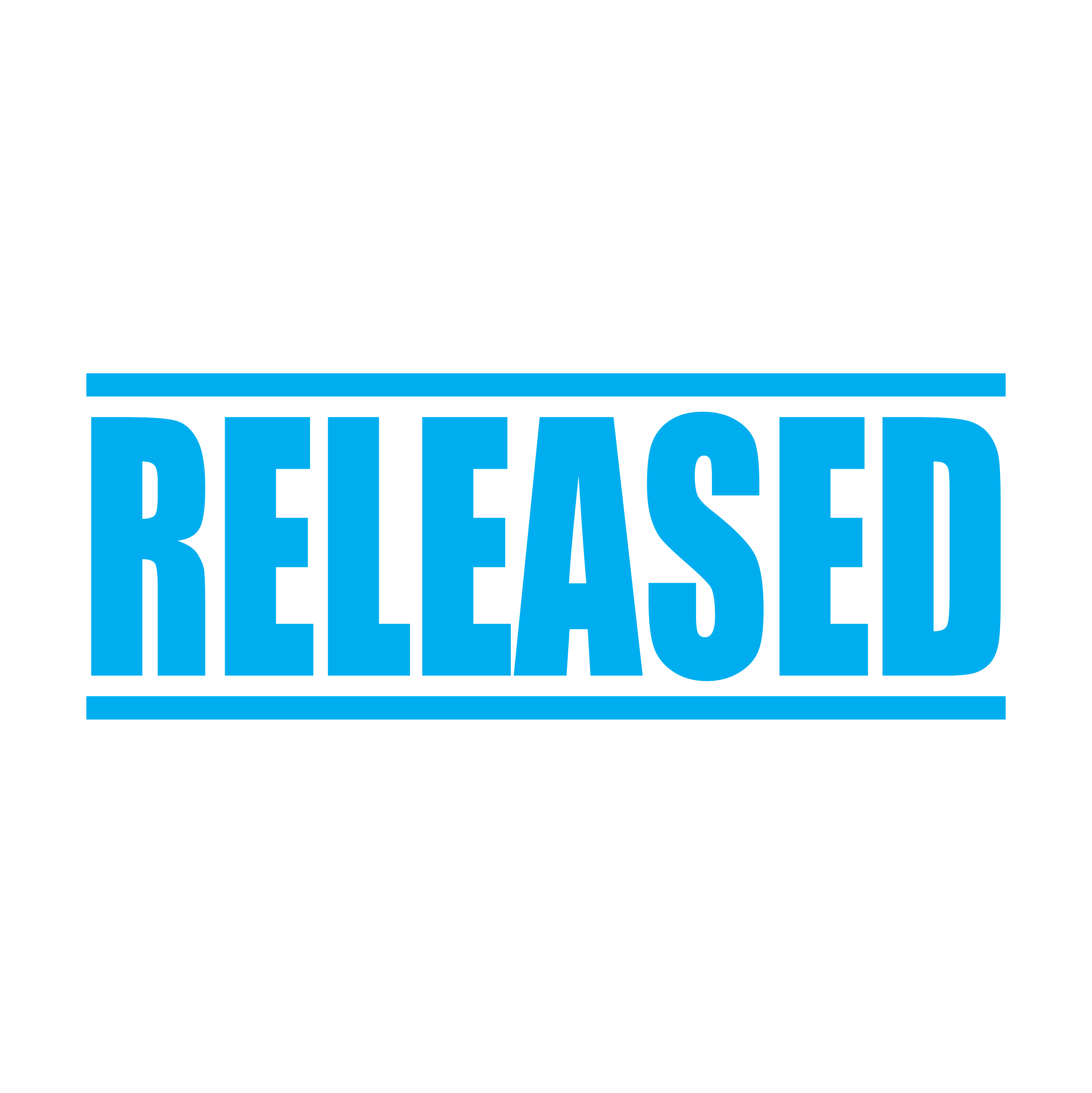 RELEASED rubber stamp Sky Blue ink