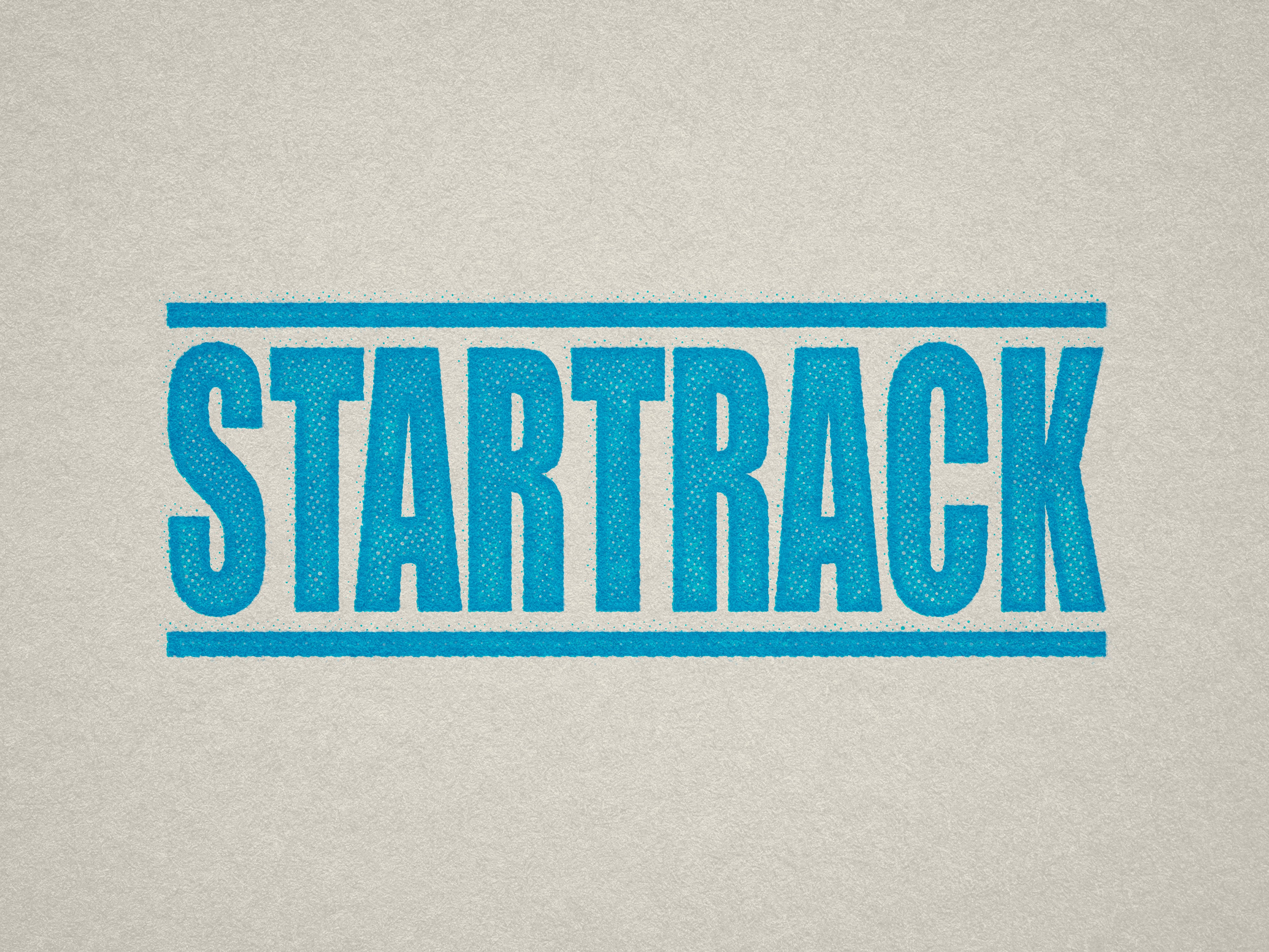 Ready made Startrack shipping office stamp sky blue ink