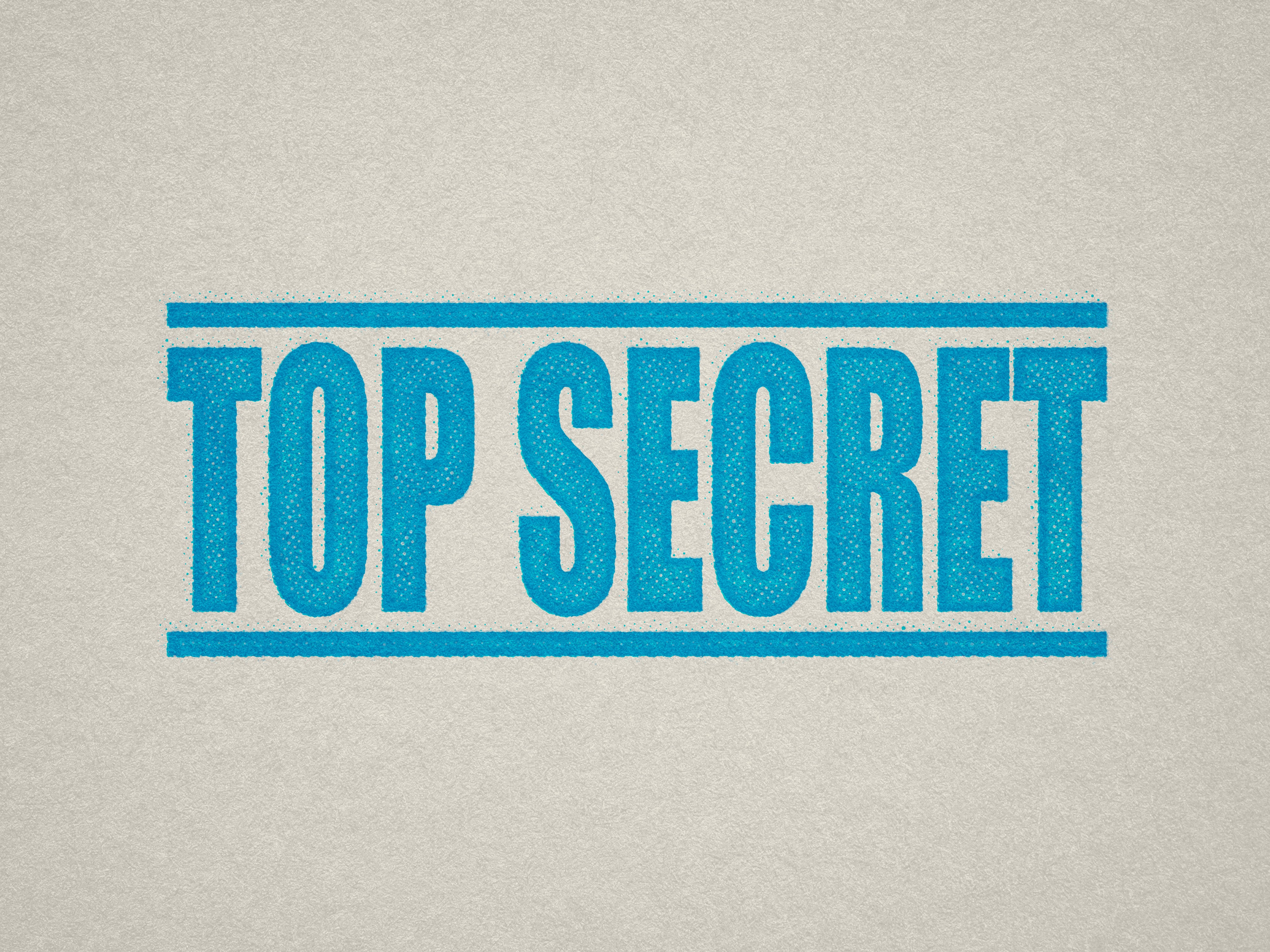 pre-inked Top Secret stamp