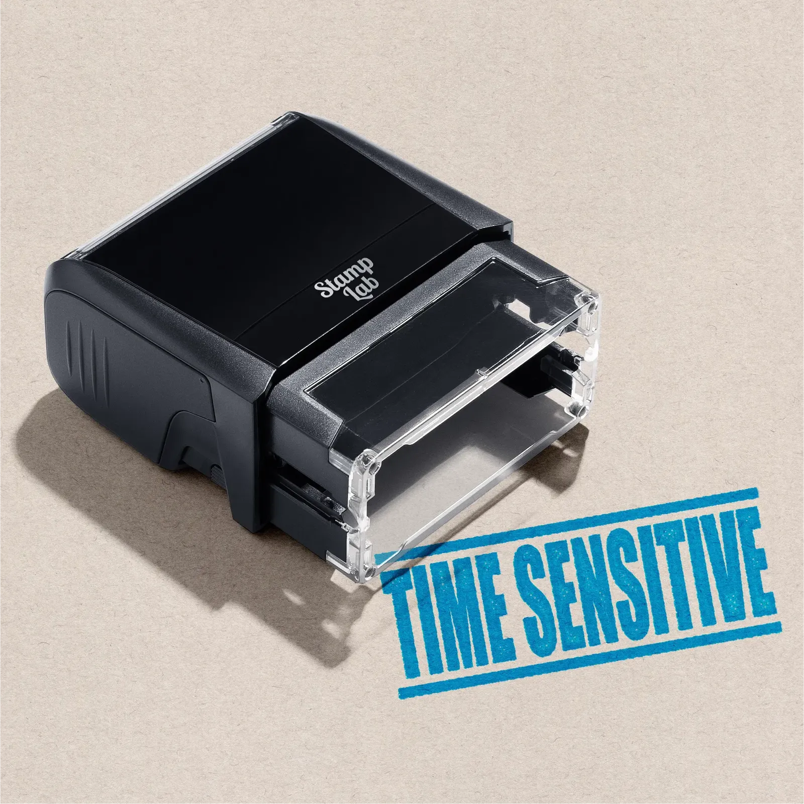 Time Sensitive self-inking rubber stamp