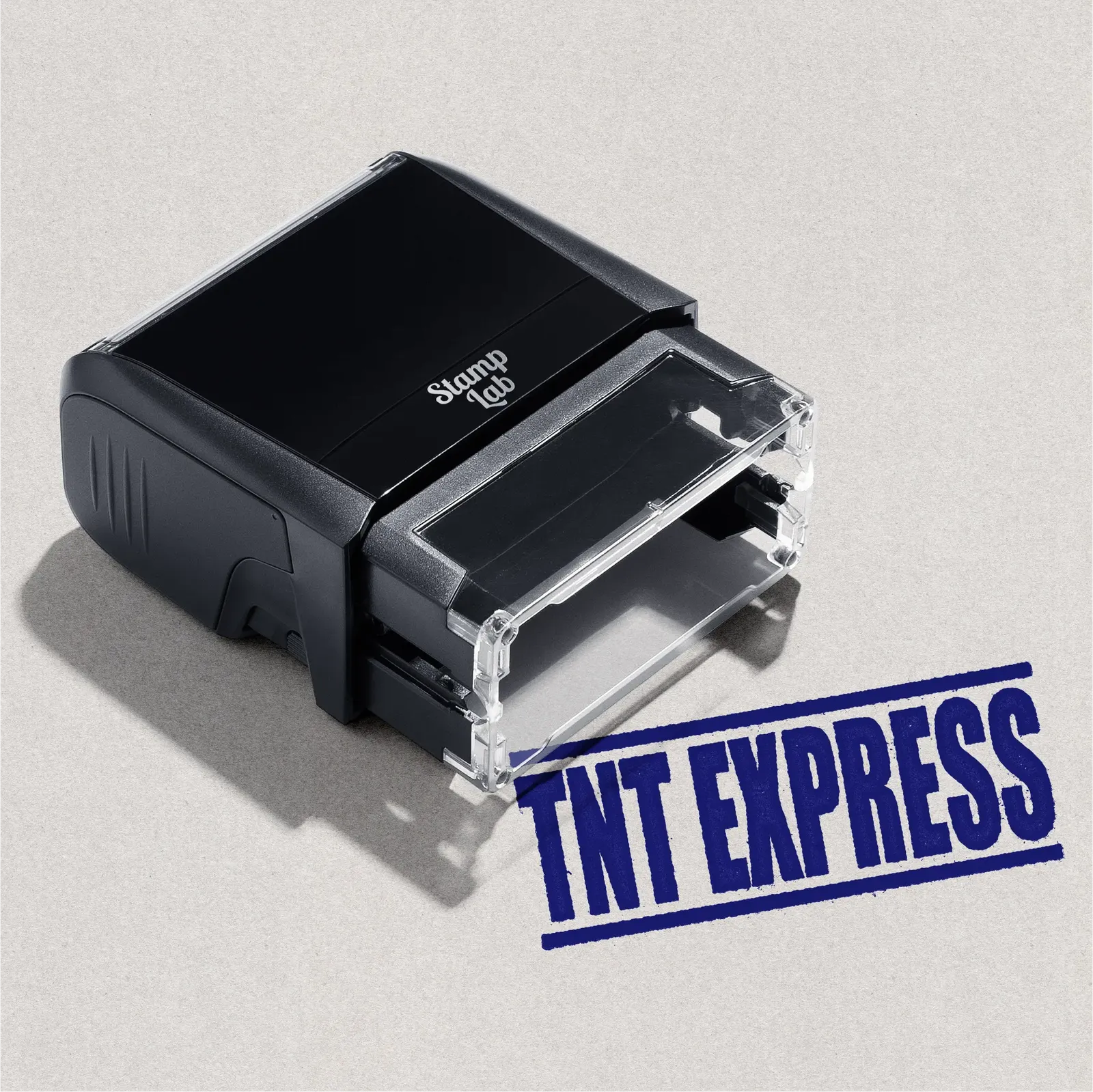 readymade TNT Express logistics stamp blue ink