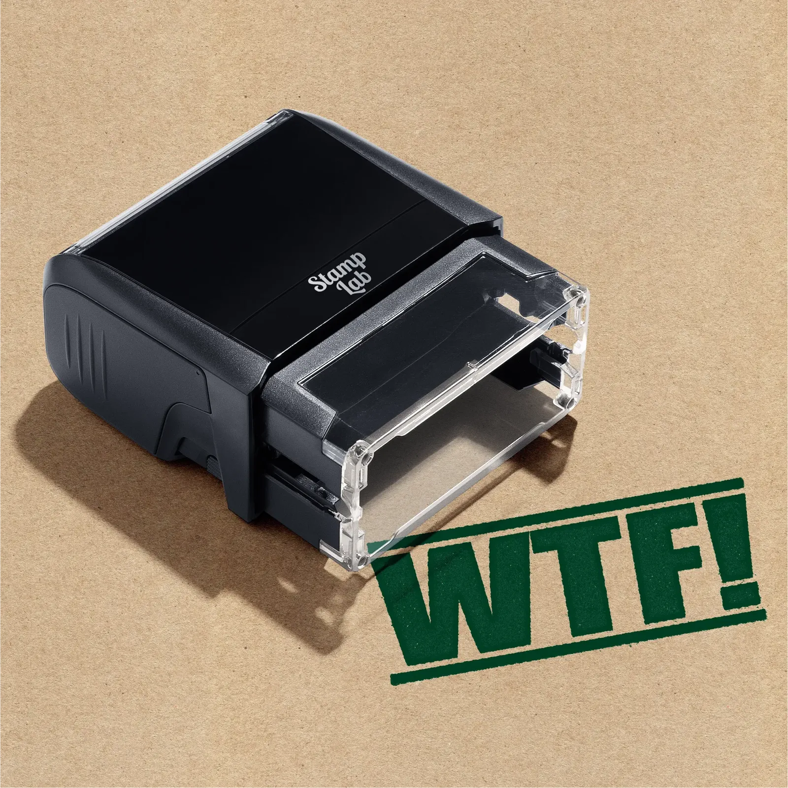 Officially WTF Stamp self-inking Green Ink