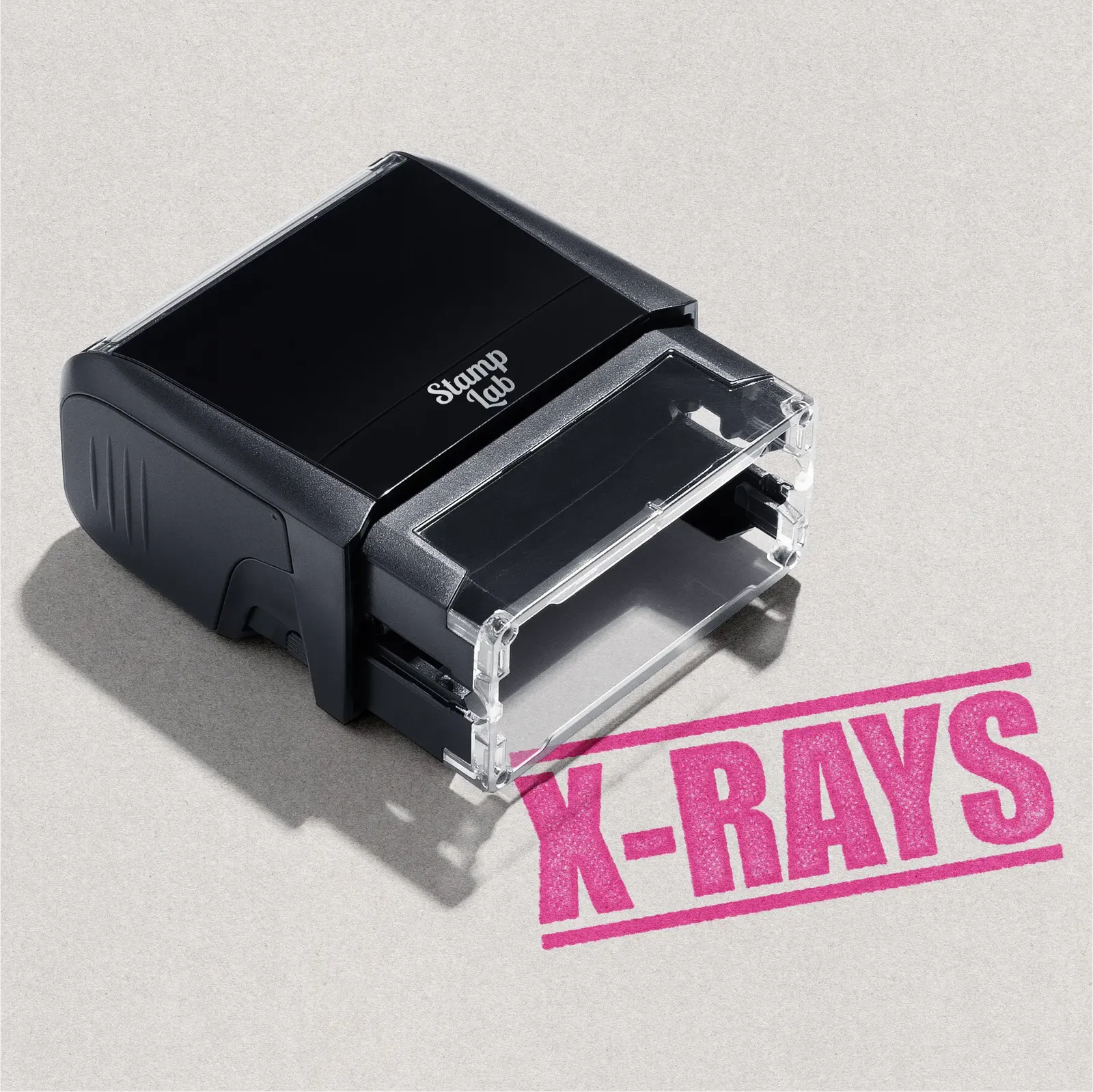 X-rays Labeling Stamp Pink Ink