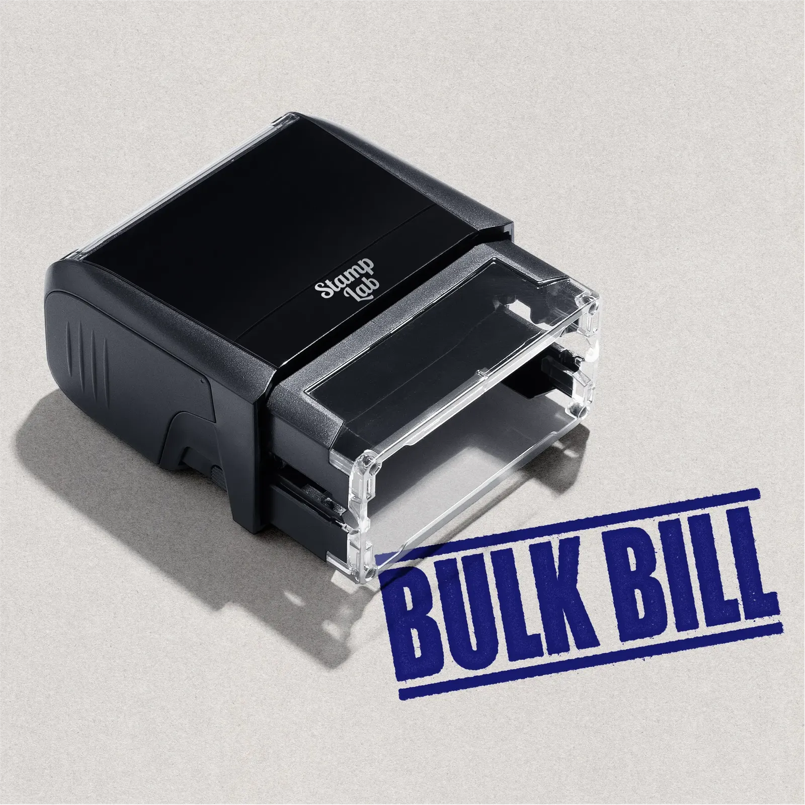 Bulk Bill Self-Inking Rubber stamp Blue Ink