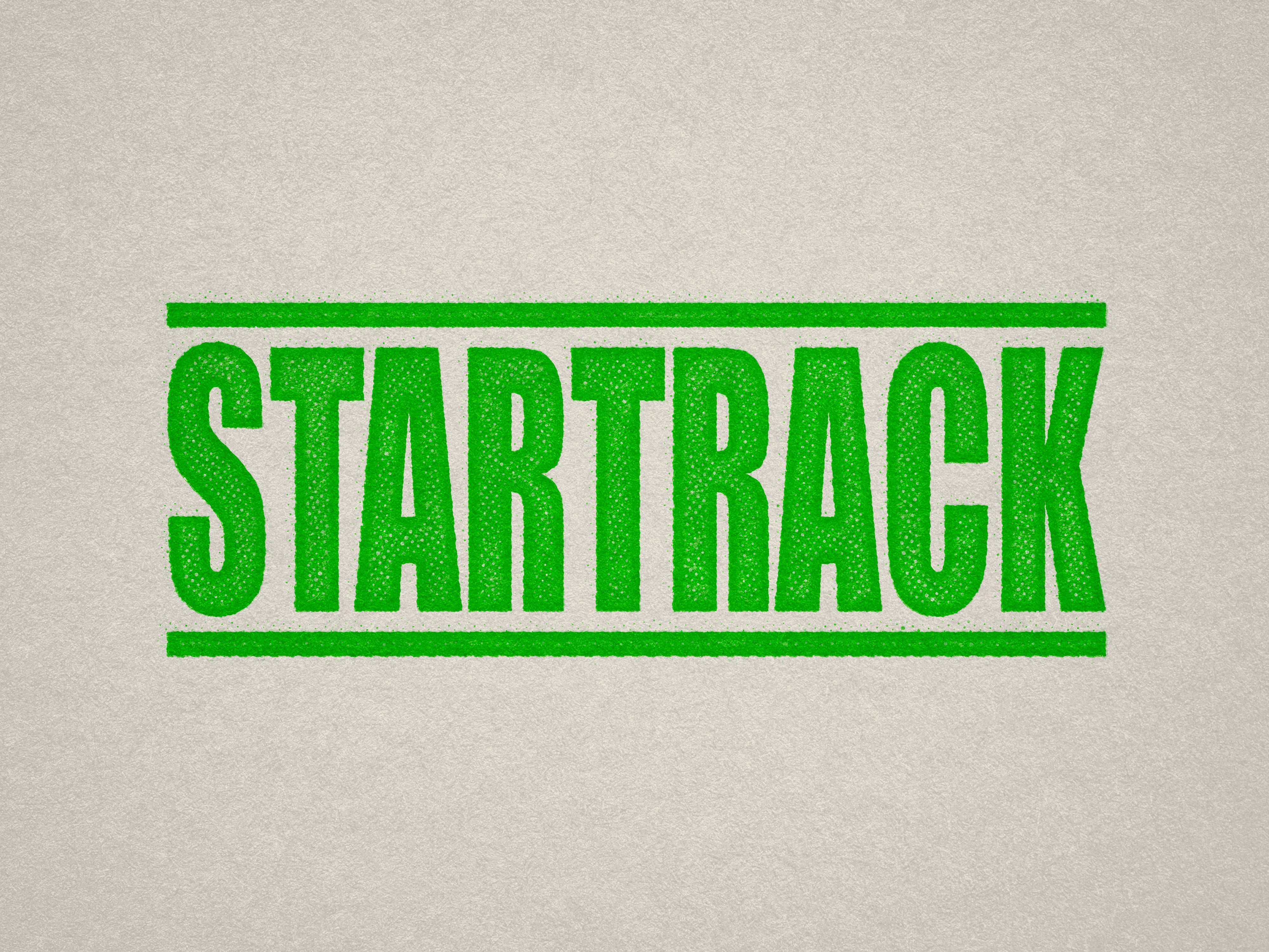 STARTRACK rubber stamp apple green ink