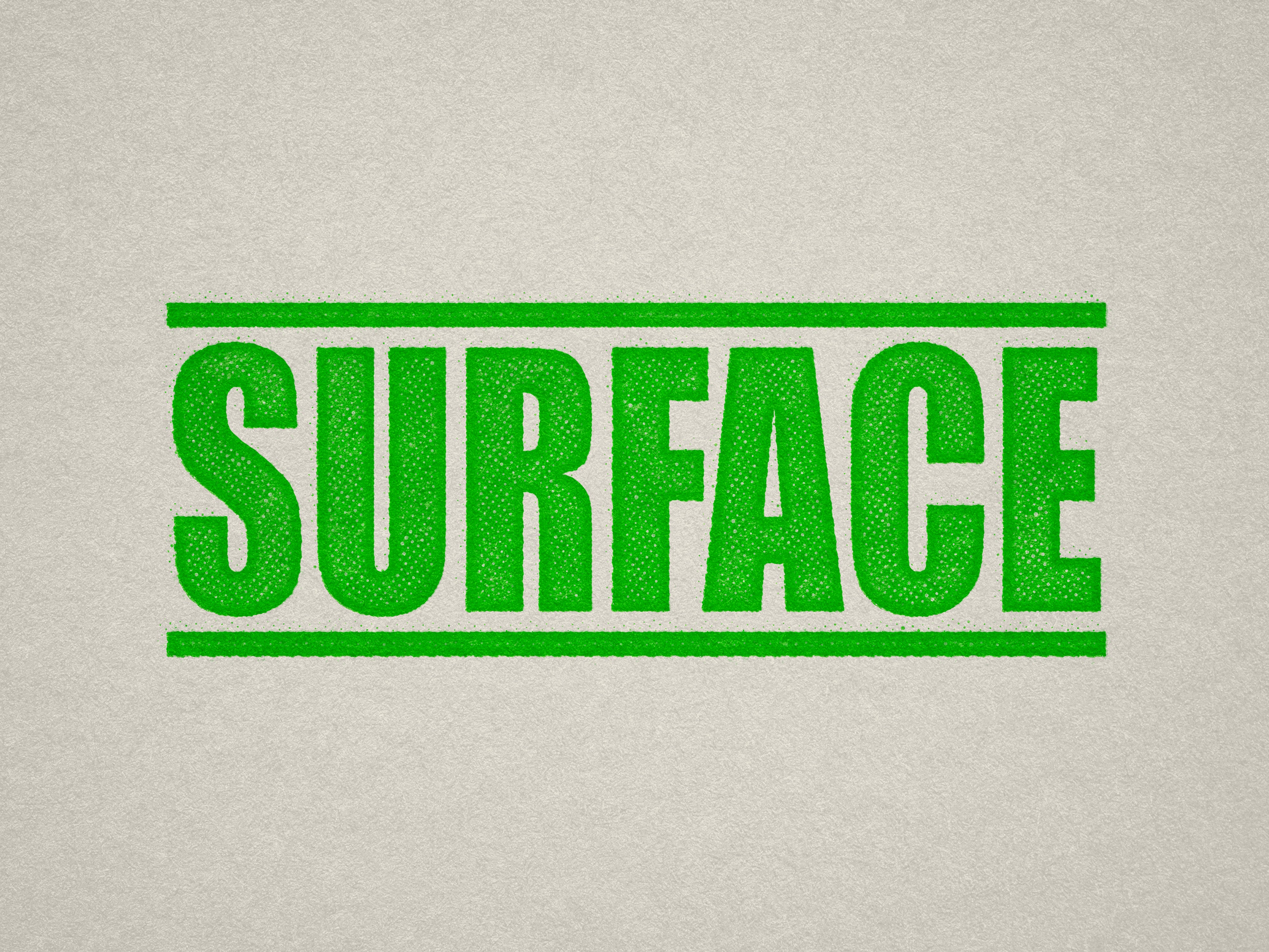 Surface stamp apple green ink