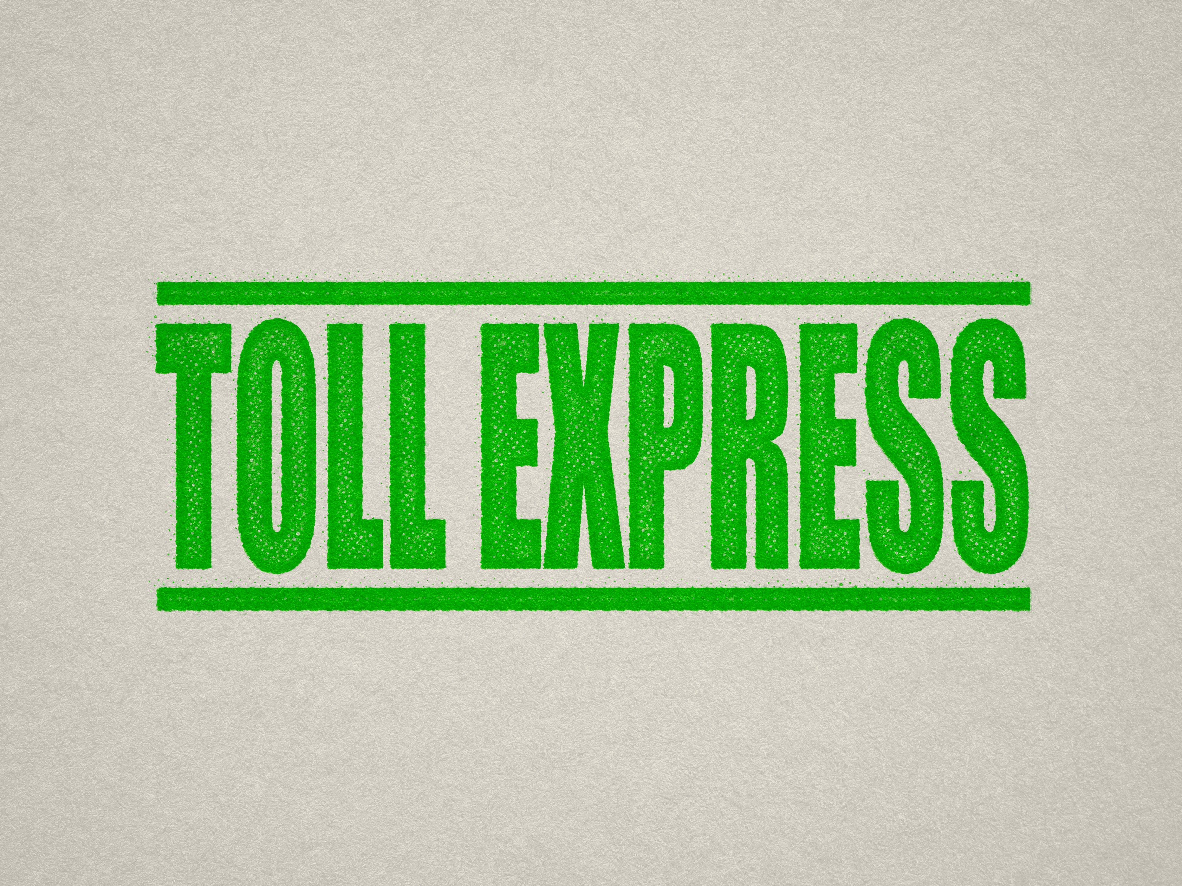 Toll Express stamp Apple-Green ink