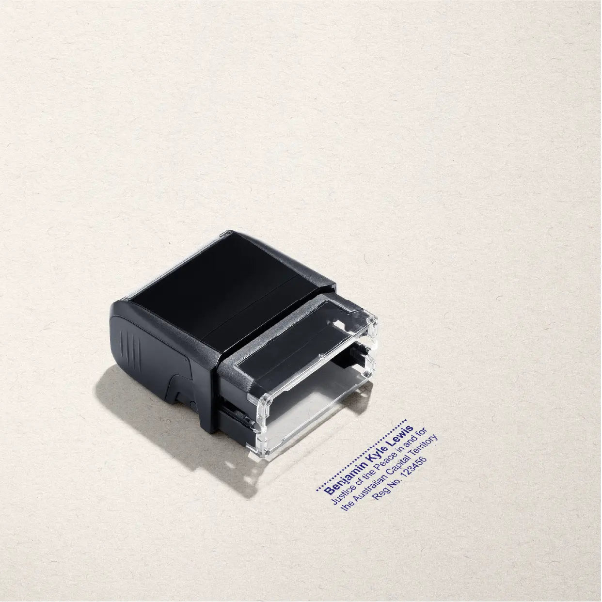 ACT justice of the peace stamp Blue Ink