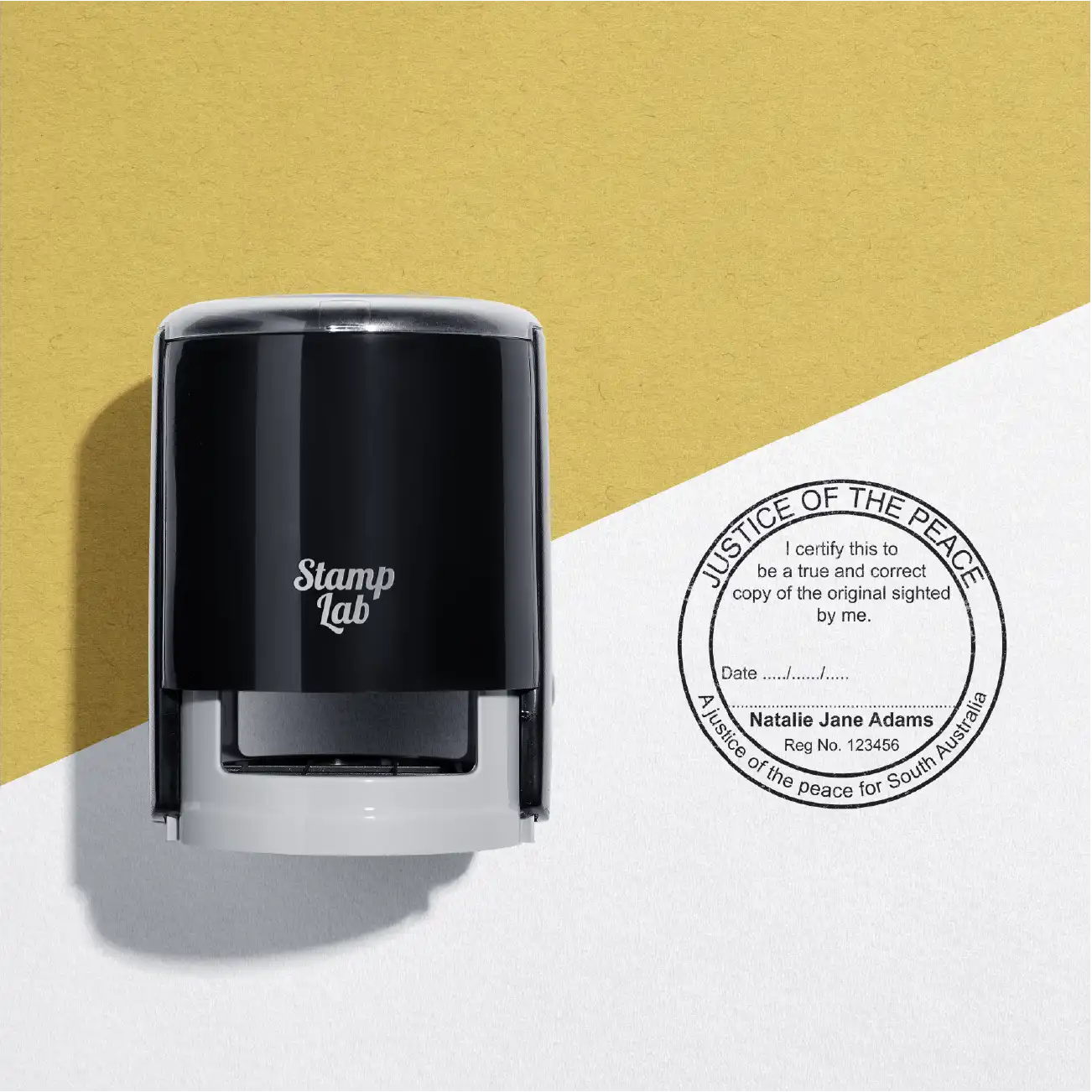 Black Custom South Australian True Copy Legal Stamp