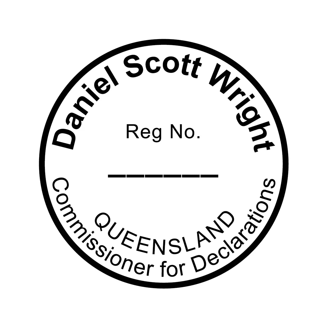 Custom CDec Stamps Queensland Black ink