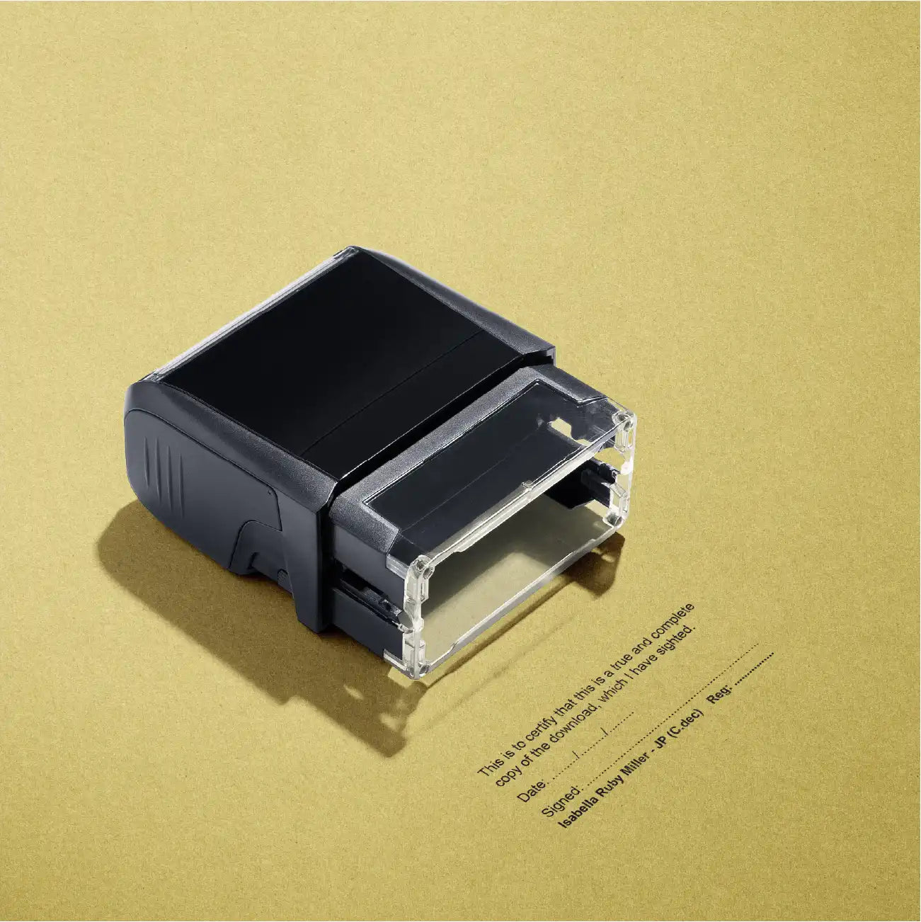 custom Stamp for Certify a Copy of a Download