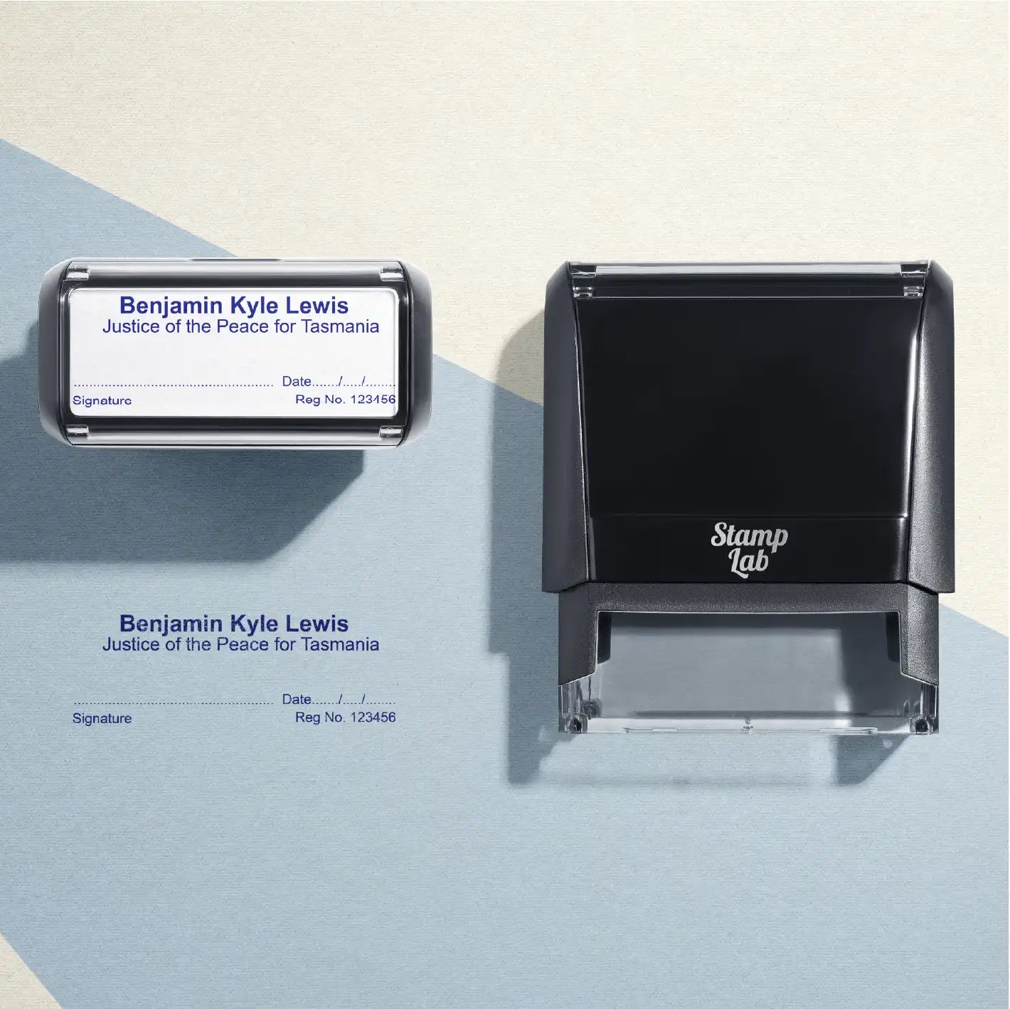 custom name and signature self-inking stamps